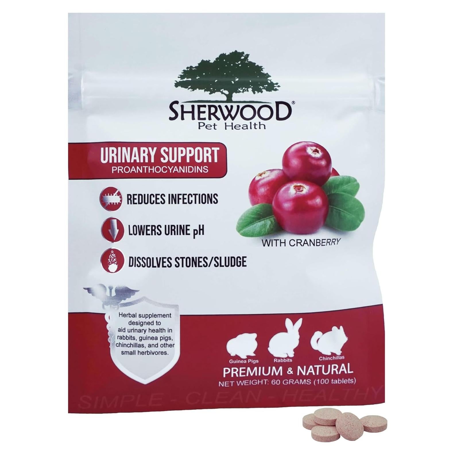 Soporte Urinario Sherwood Pet Health 100 Tabletas 60g