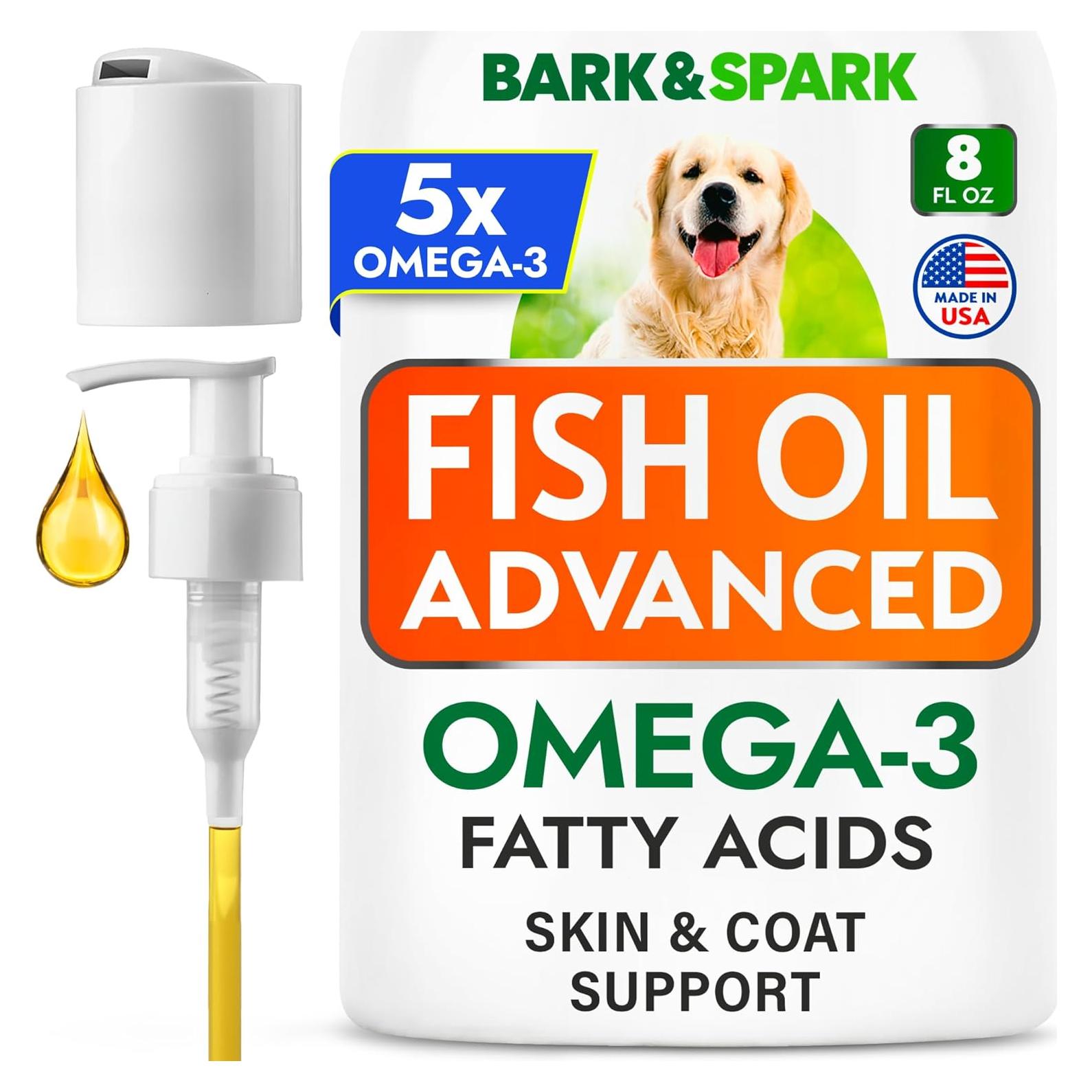 Aceite de Pescado Bark&Spark 240ml Omega-3 para Mascotas