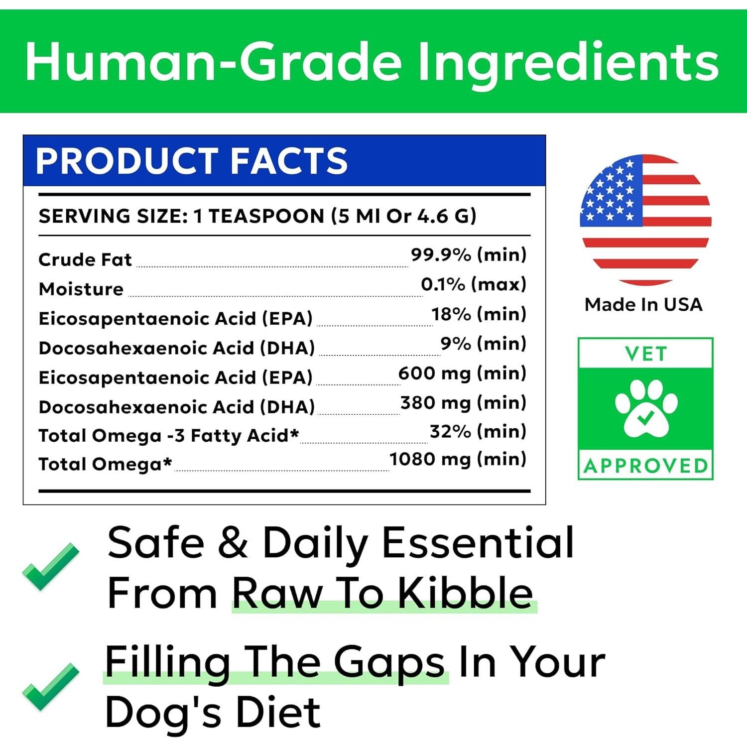 Aceite de Pescado Bark&Spark 240ml Omega-3 para Mascotas