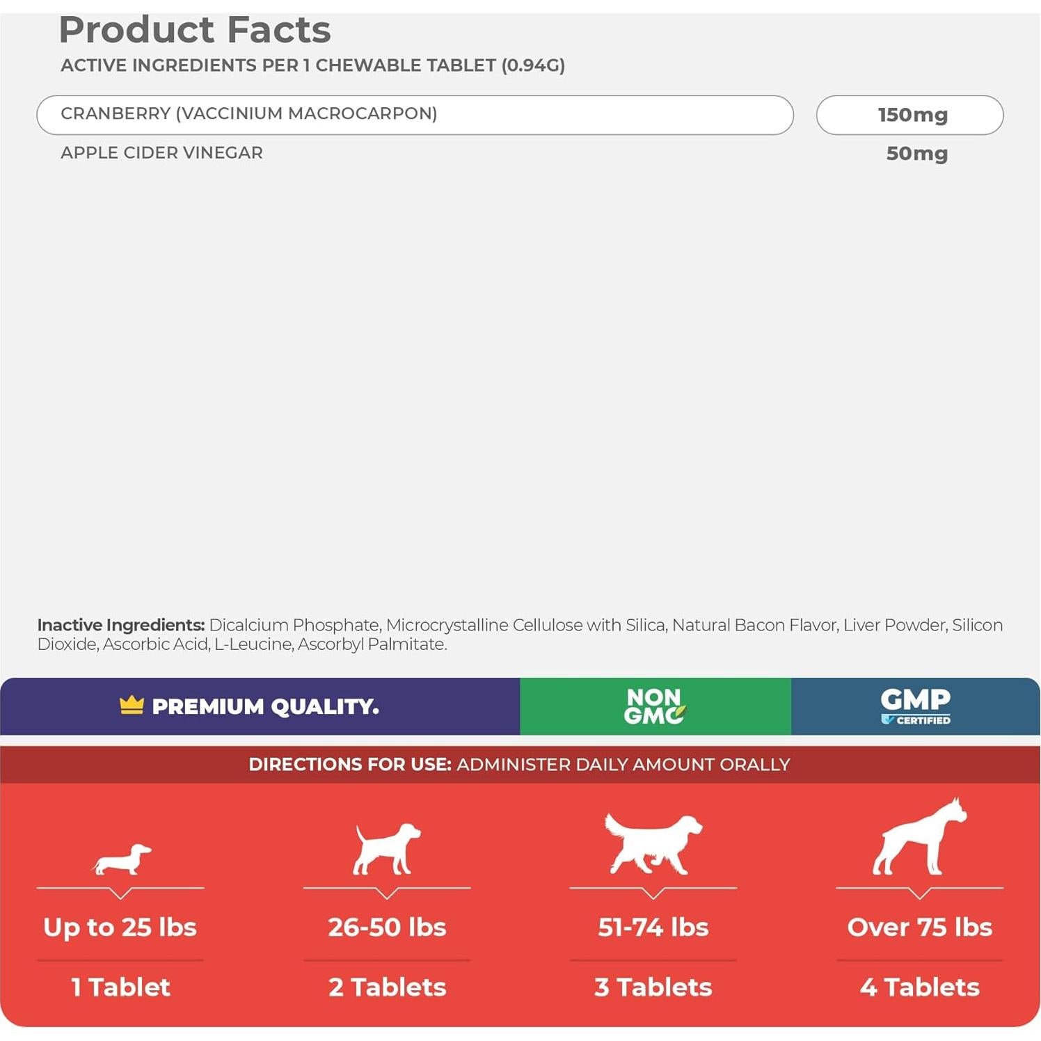 Tabletas Masticables VITA PET LIFE 120g Soporte Urinario Perros