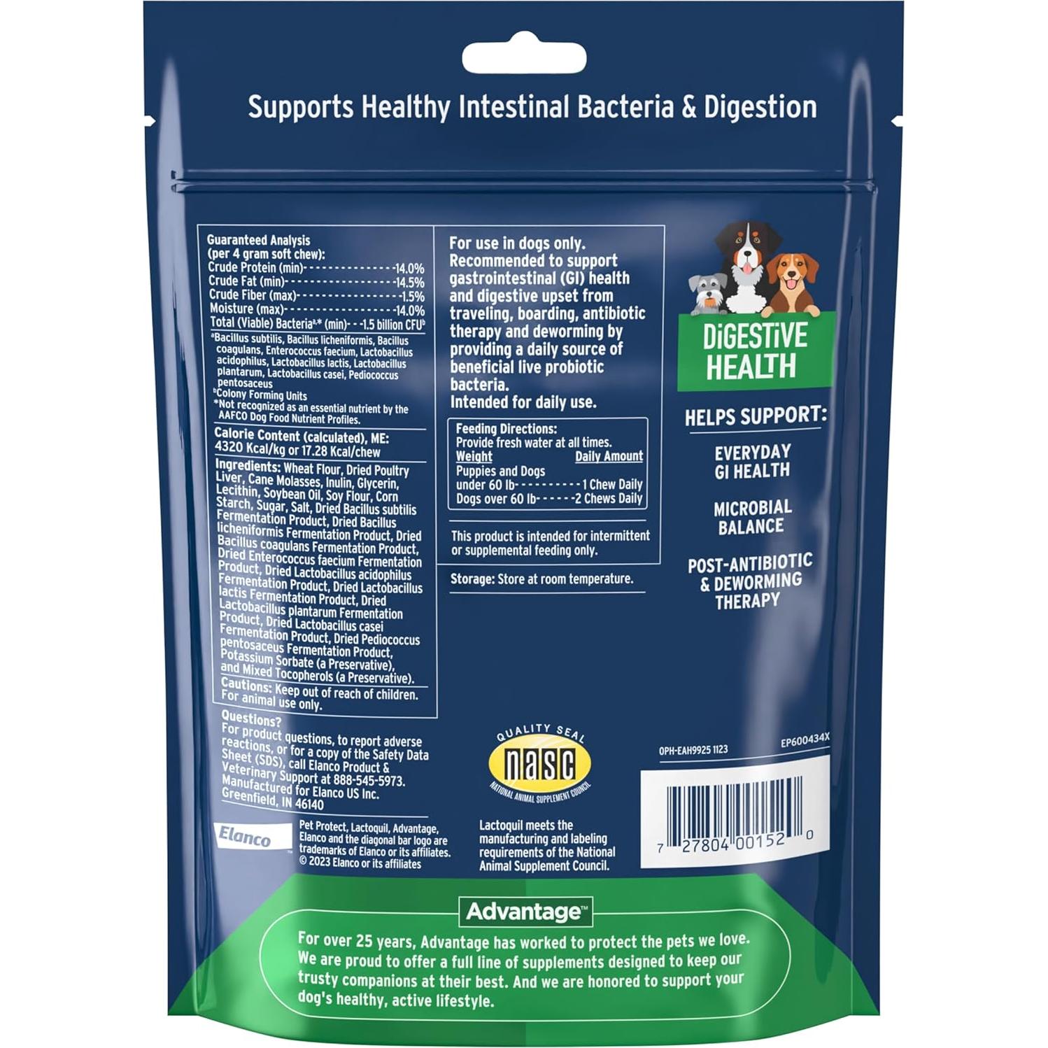 Suplemento Digestivo Pet Protect Elanco 60 Masticables Pollo