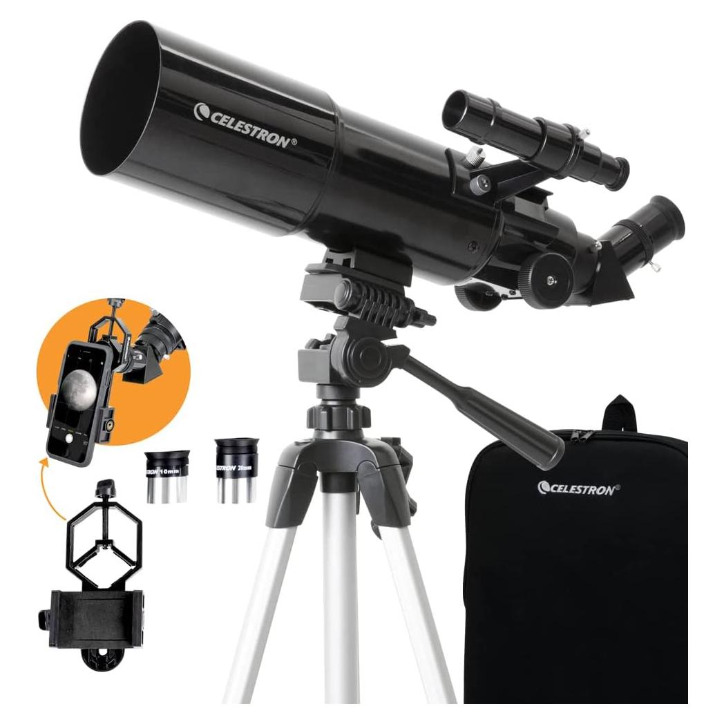 Telescopio Refractor Celestron Travel Scope 80 mm - Portátil