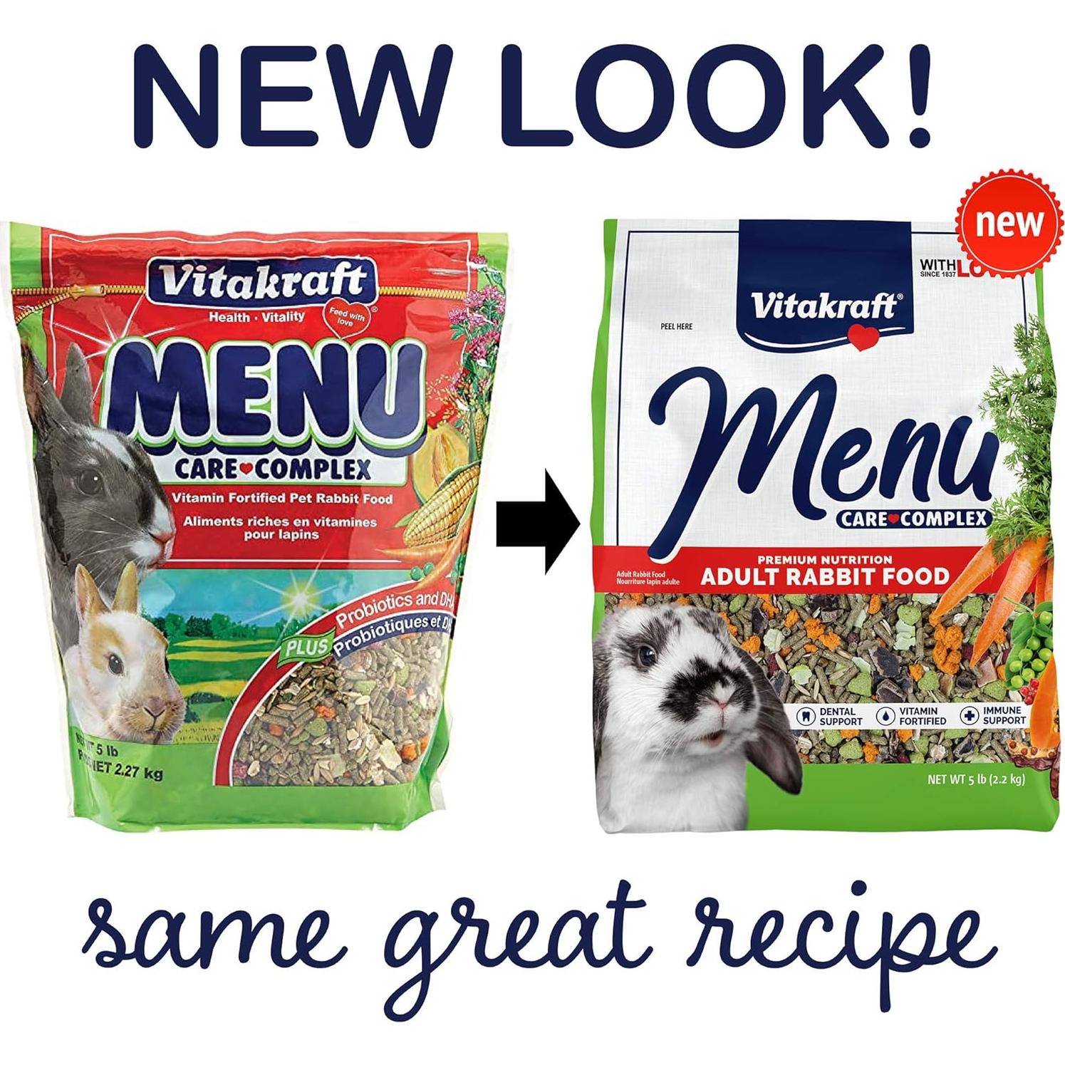 Alimento Premium para Conejos Vitakraft 2,27 kg - Mezcla de Pellets y Verduras