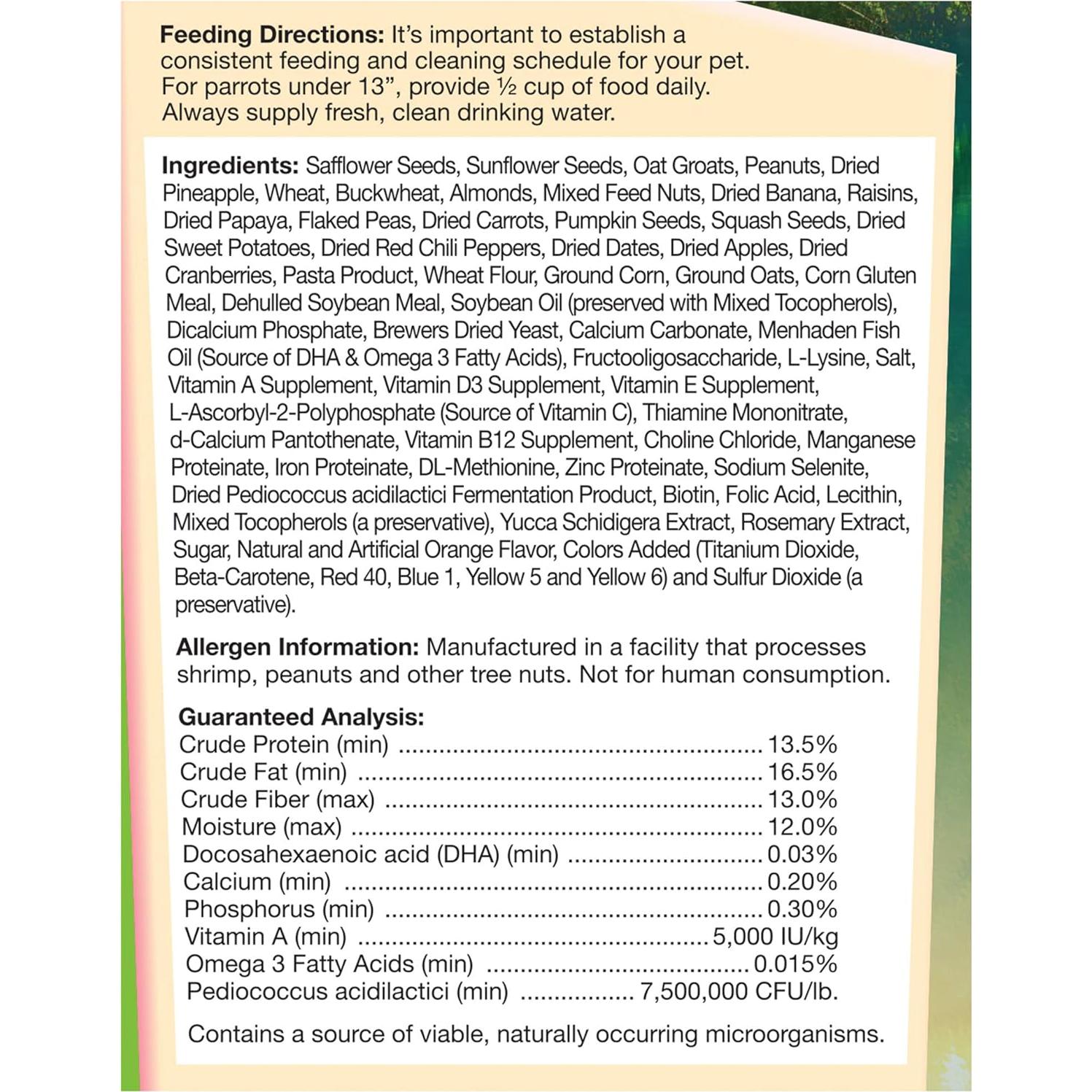 Alimento Gourmet para Aves F.M. Brown 2,27 kg para Loros