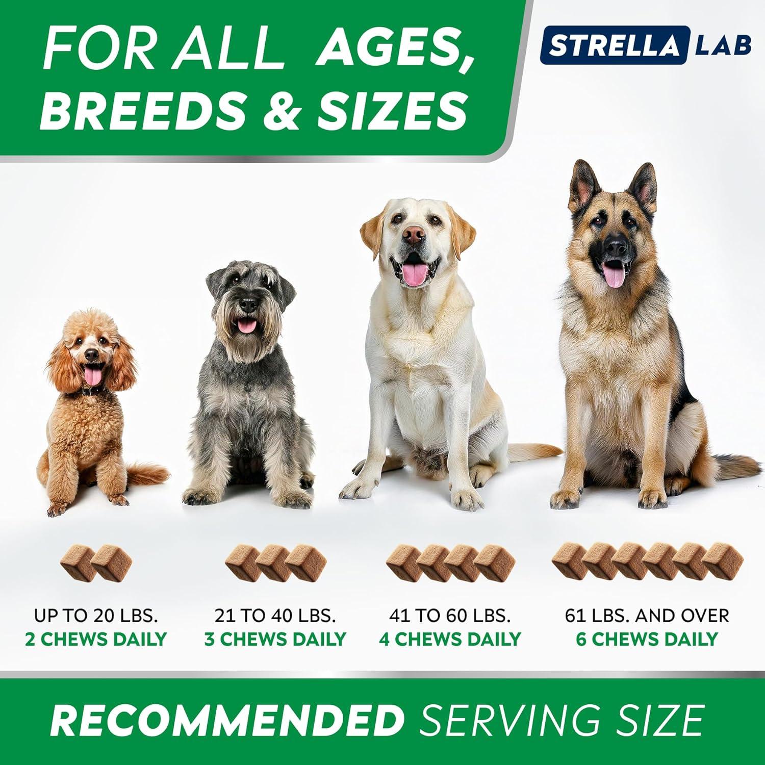 StrellaLab Masticables Antialérgicos para Perros 180 Ct