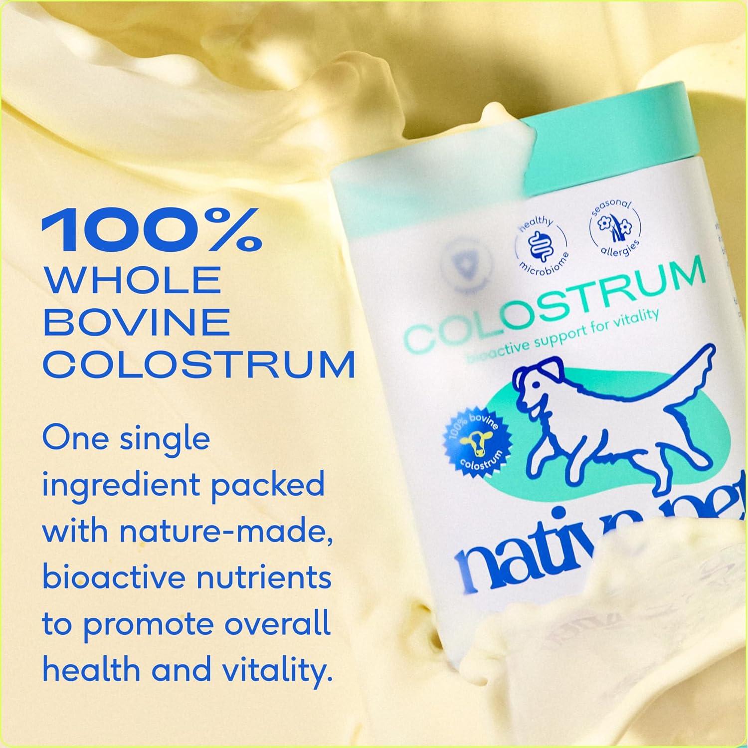 Colostro Bovino Native Pet para Perros - 120 g - Salud Piel