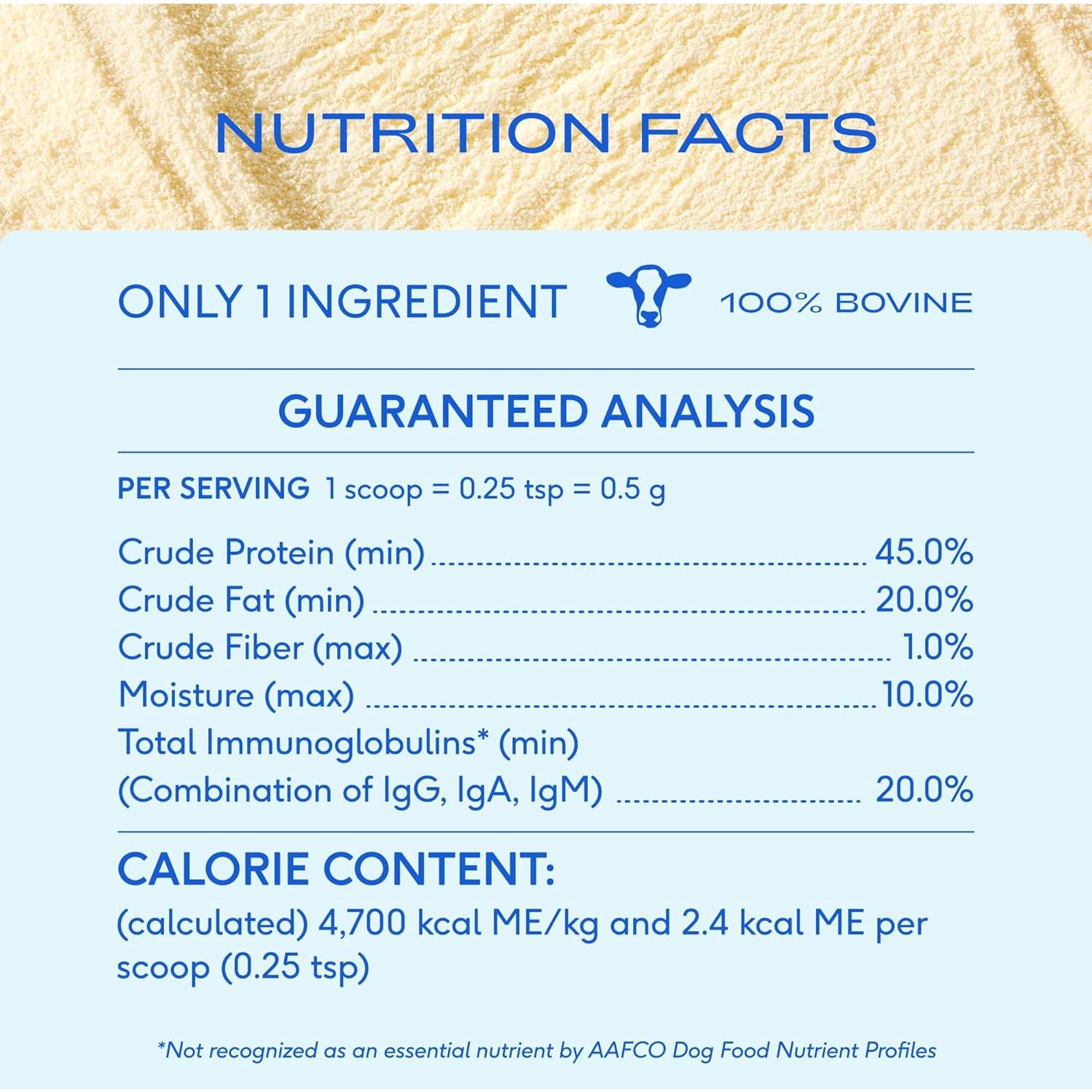 Colostro Bovino Native Pet para Perros - 120 g - Salud Piel