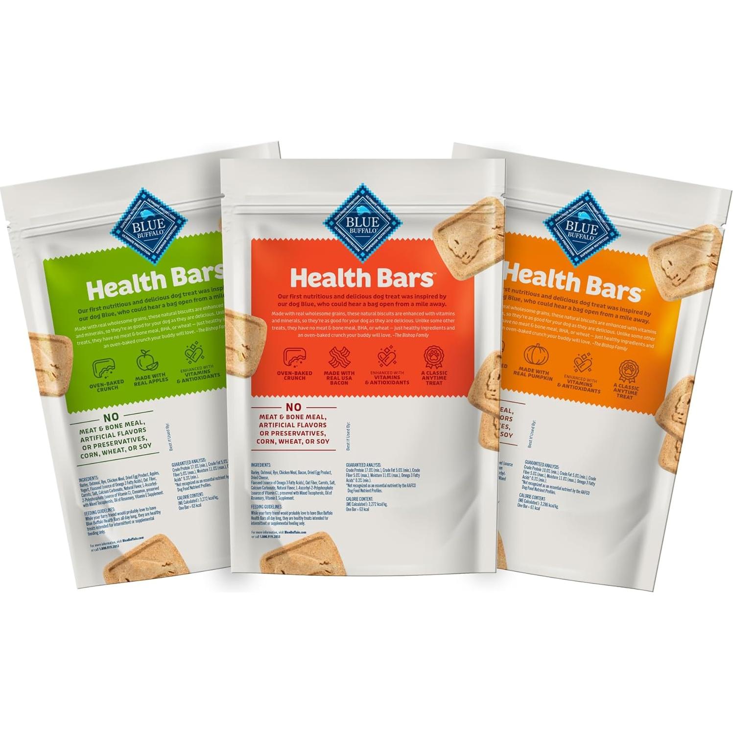 Galletas Crujientes para Perros Blue Buffalo 3 Sabores 1.55 kg