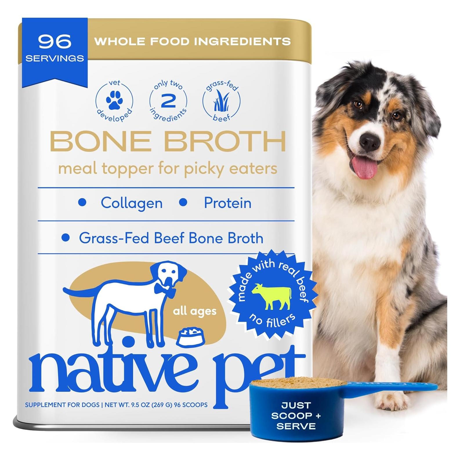 Caldo de Hueso para Perros y Gatos Native Pet 96 Porciones