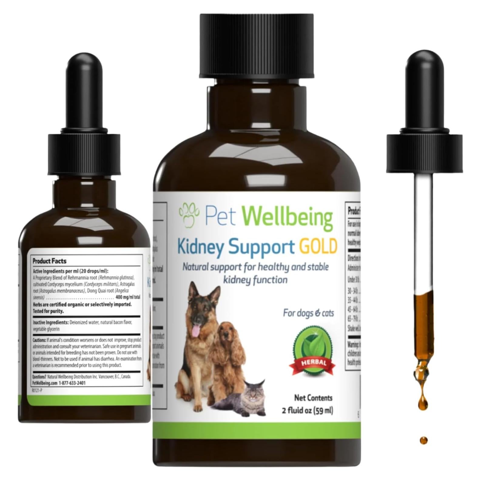 Suplemento Herbal Pet Wellbeing Apoyo Renal 59 ml