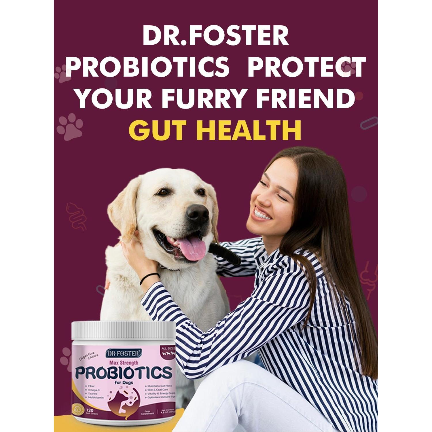 Probioticos para Perros DRFOSTER 120 Golosinas Salud Digestiva