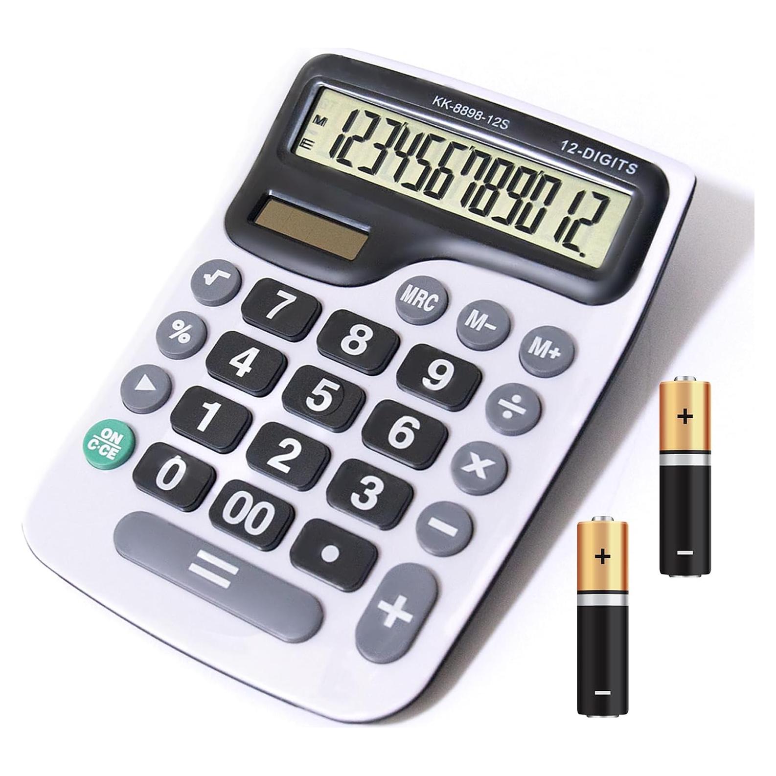 Calculadora de Escritorio YEBMoo 12 Dígitos Solar y Batería