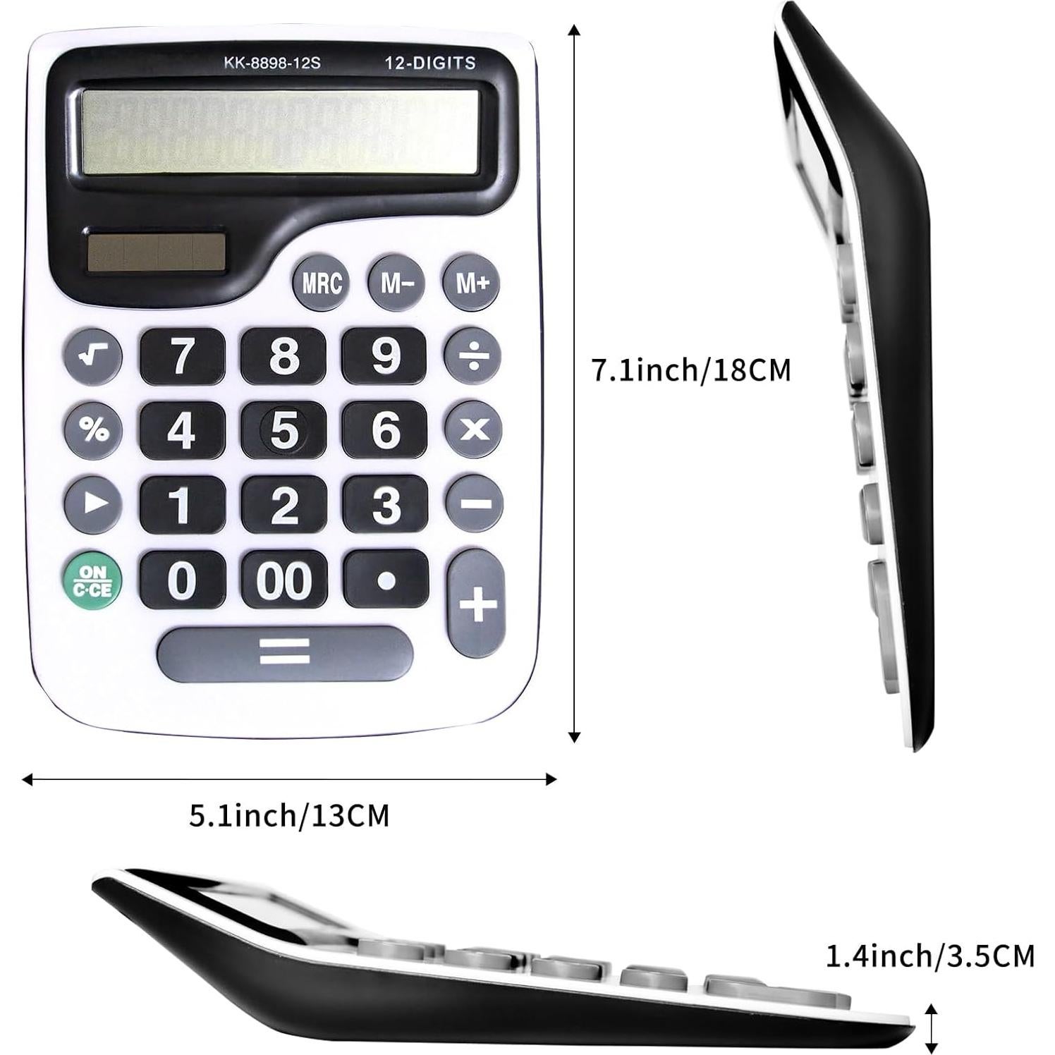 Calculadora de Escritorio YEBMoo 12 Dígitos Solar y Batería