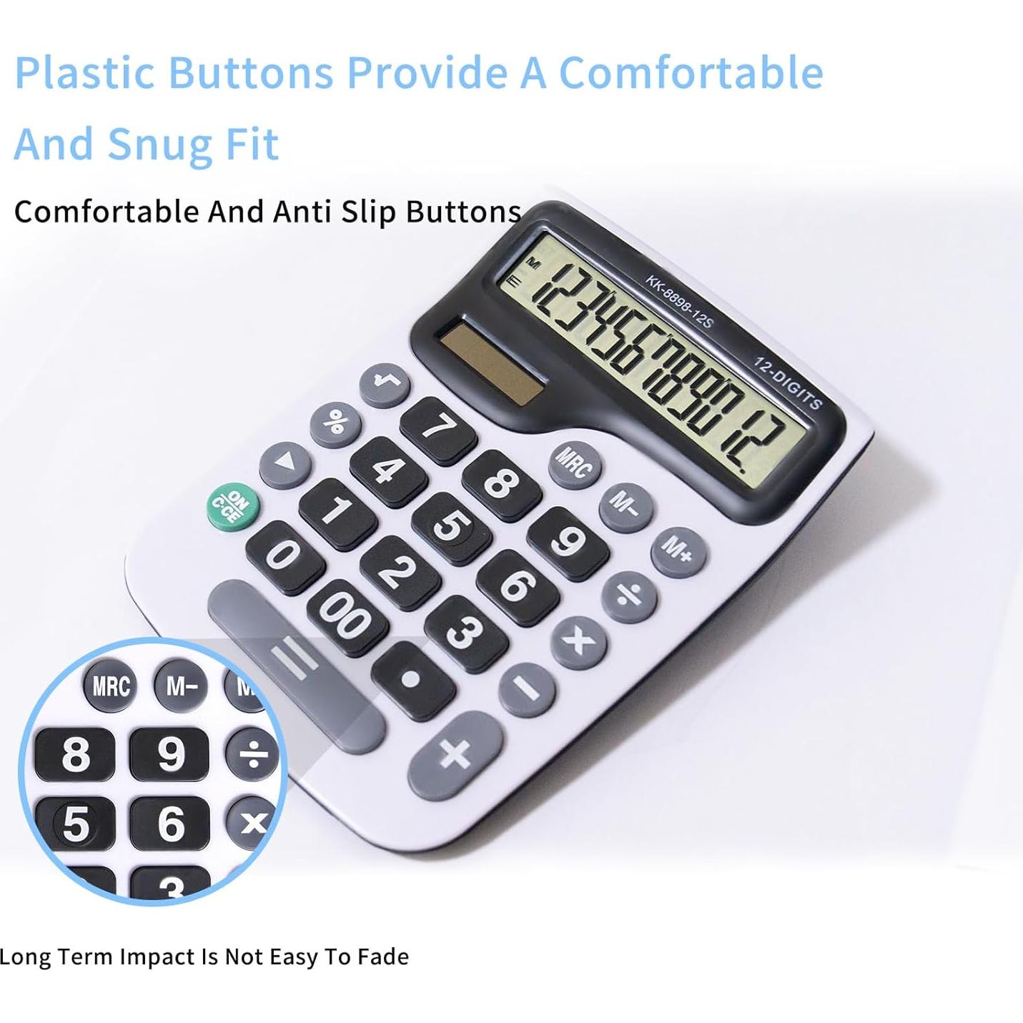 Calculadora de Escritorio YEBMoo 12 Dígitos Solar y Batería