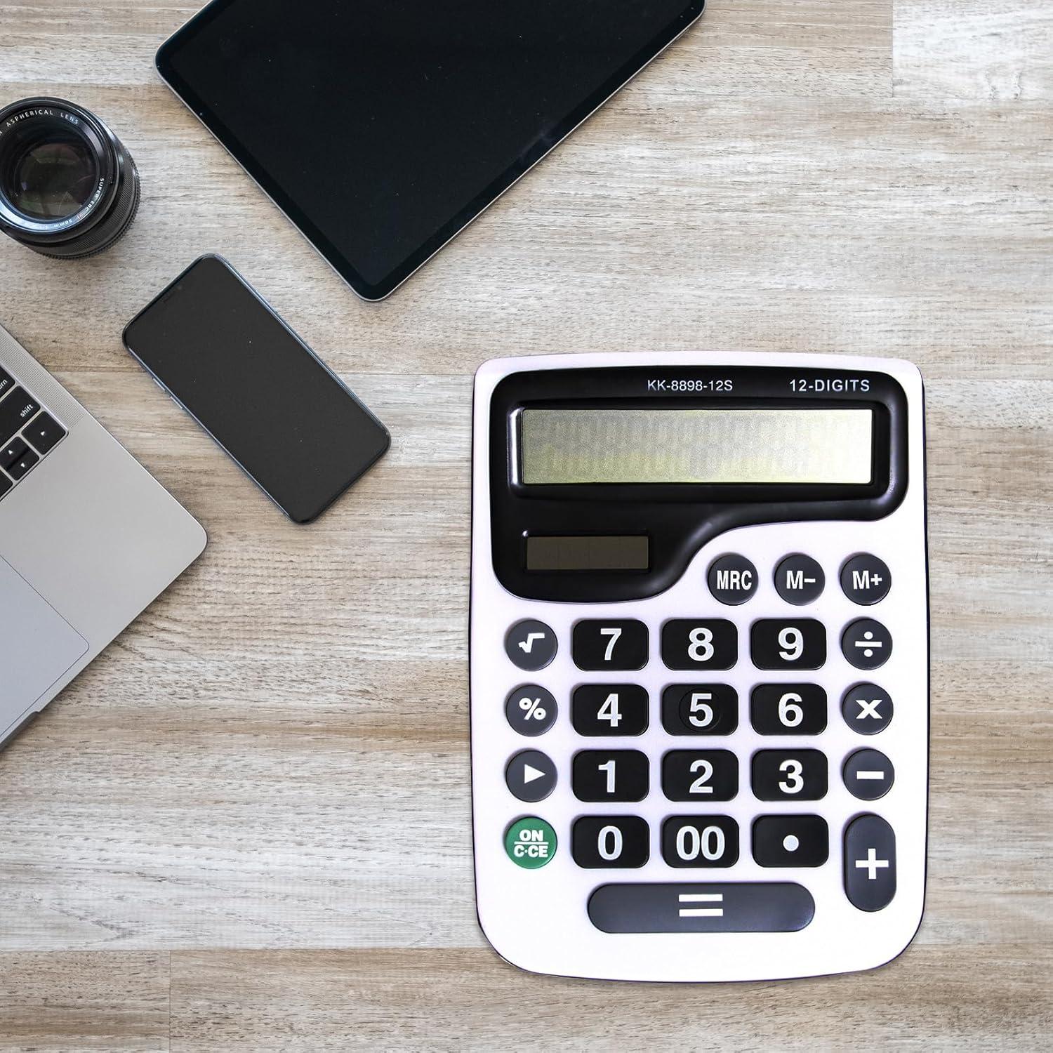 Calculadora de Escritorio YEBMoo 12 Dígitos Solar y Batería