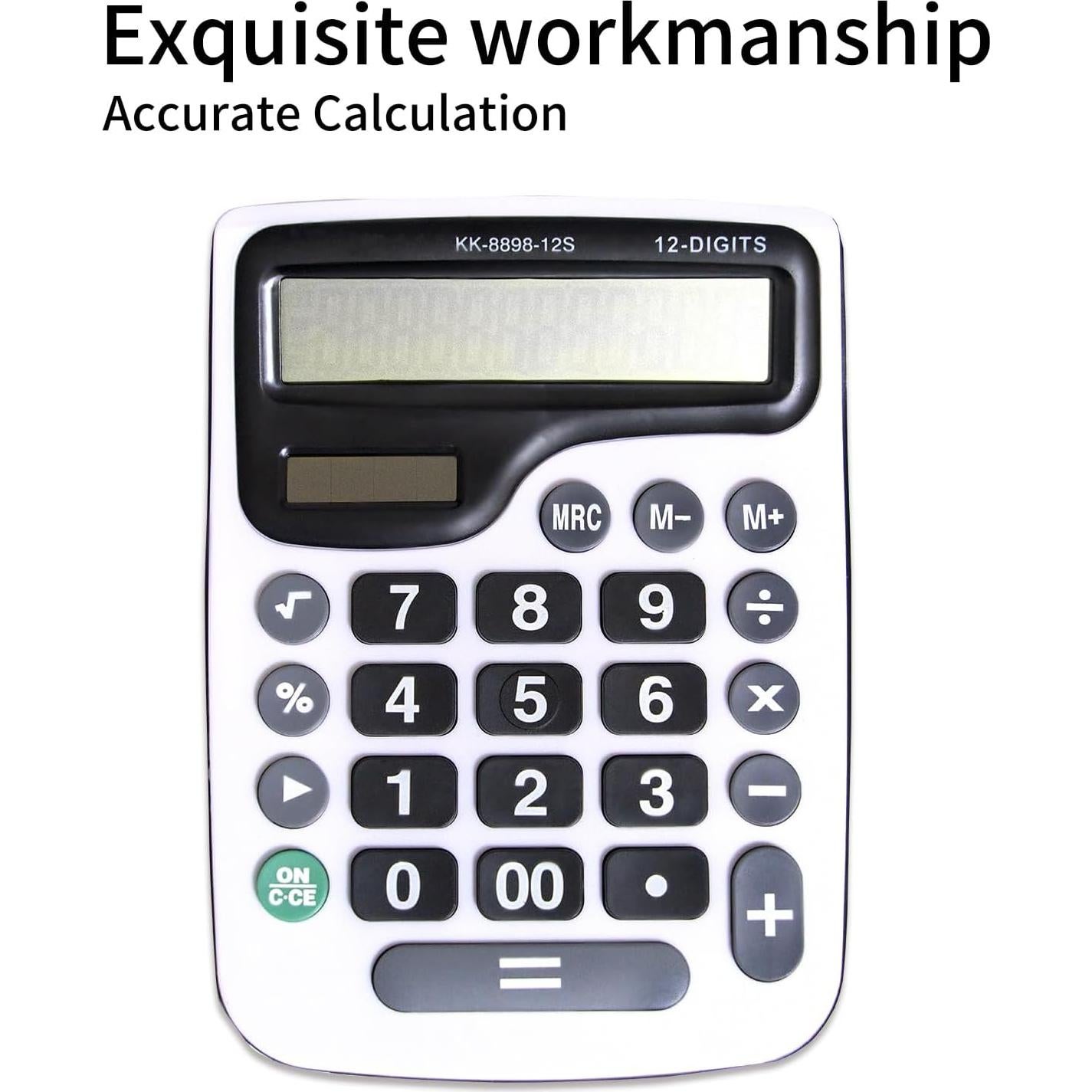 Calculadora de Escritorio YEBMoo 12 Dígitos Solar y Batería