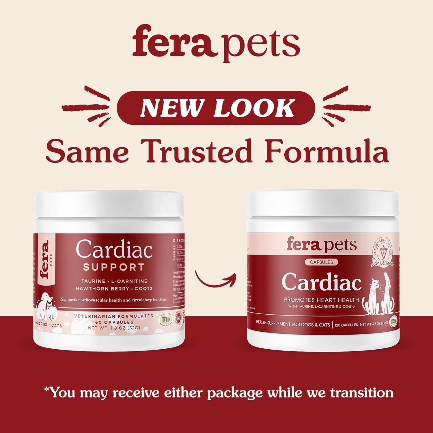 Suplemento Cardíaco Fera Pets 120 Cápsulas para Perros y Gatos