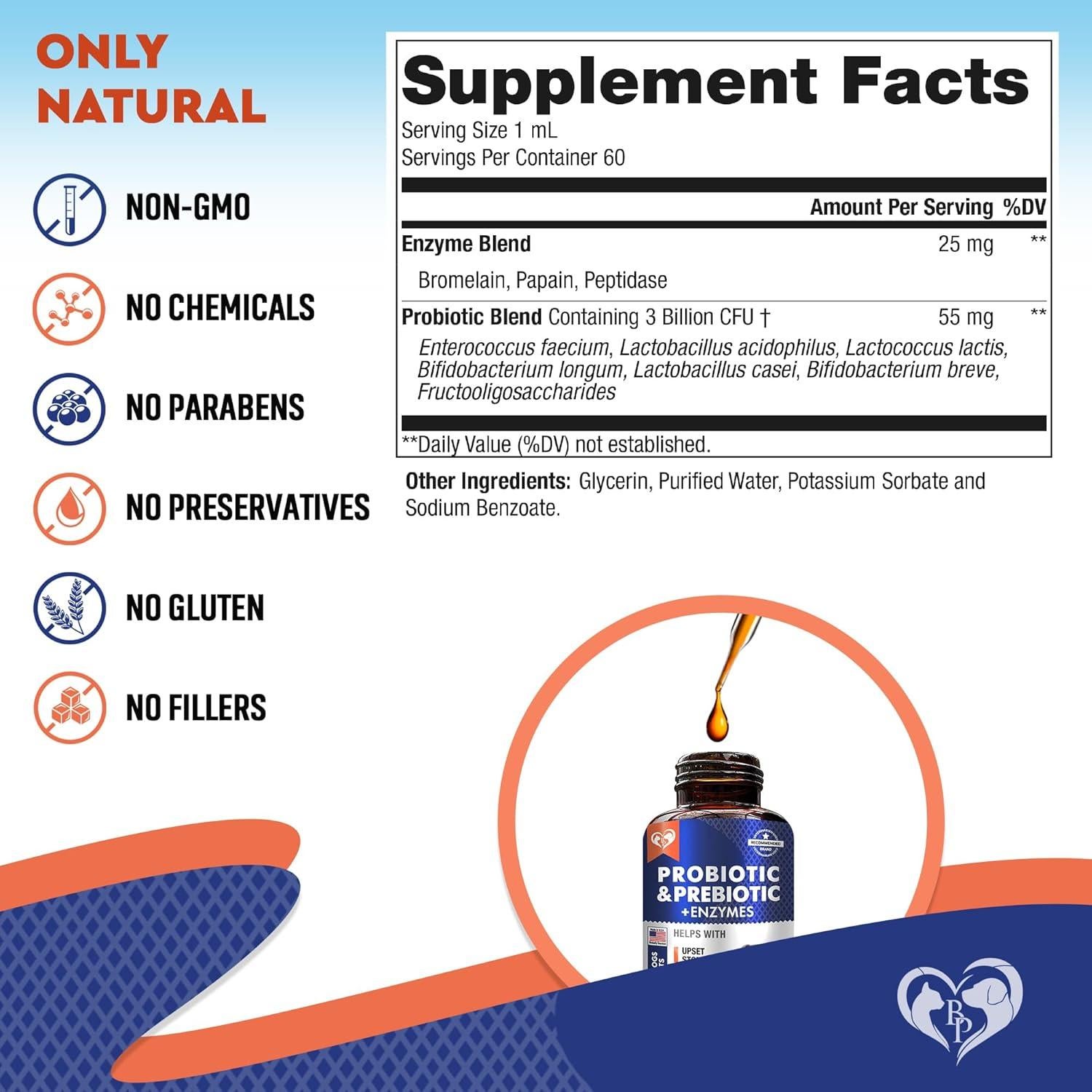 Probioticos y Prebioticos para Perros y Gatos 120ml