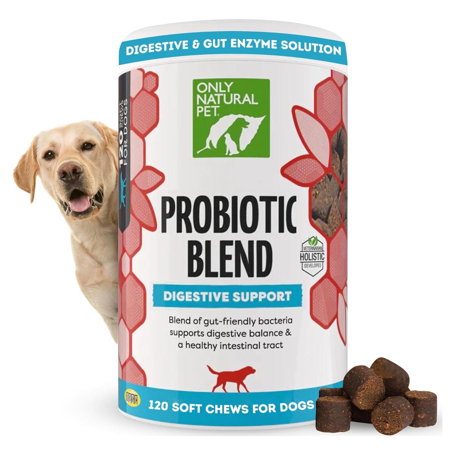 Suplemento Probiótico para Perros y Gatos Only Natural Pet - 120 Masticables Digestivos