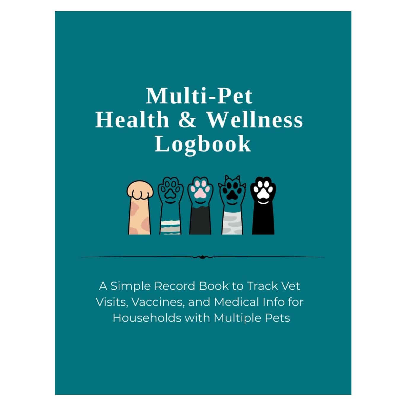 Registro de Salud para Múltiples Mascotas - 100 Páginas