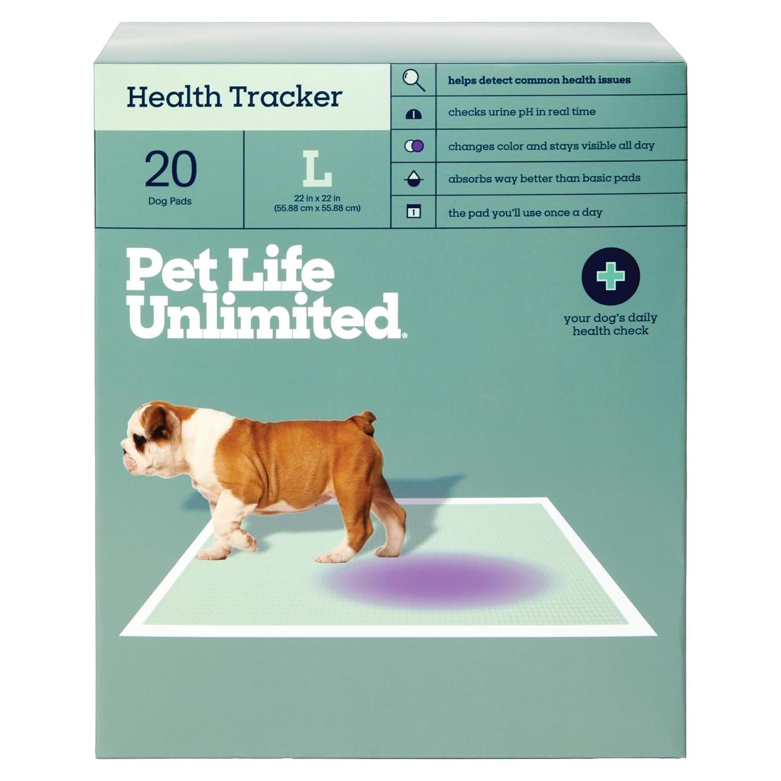 Almohadillas para Perros Pet Life Health Tracker 55,88 cm - 20 Pzas
