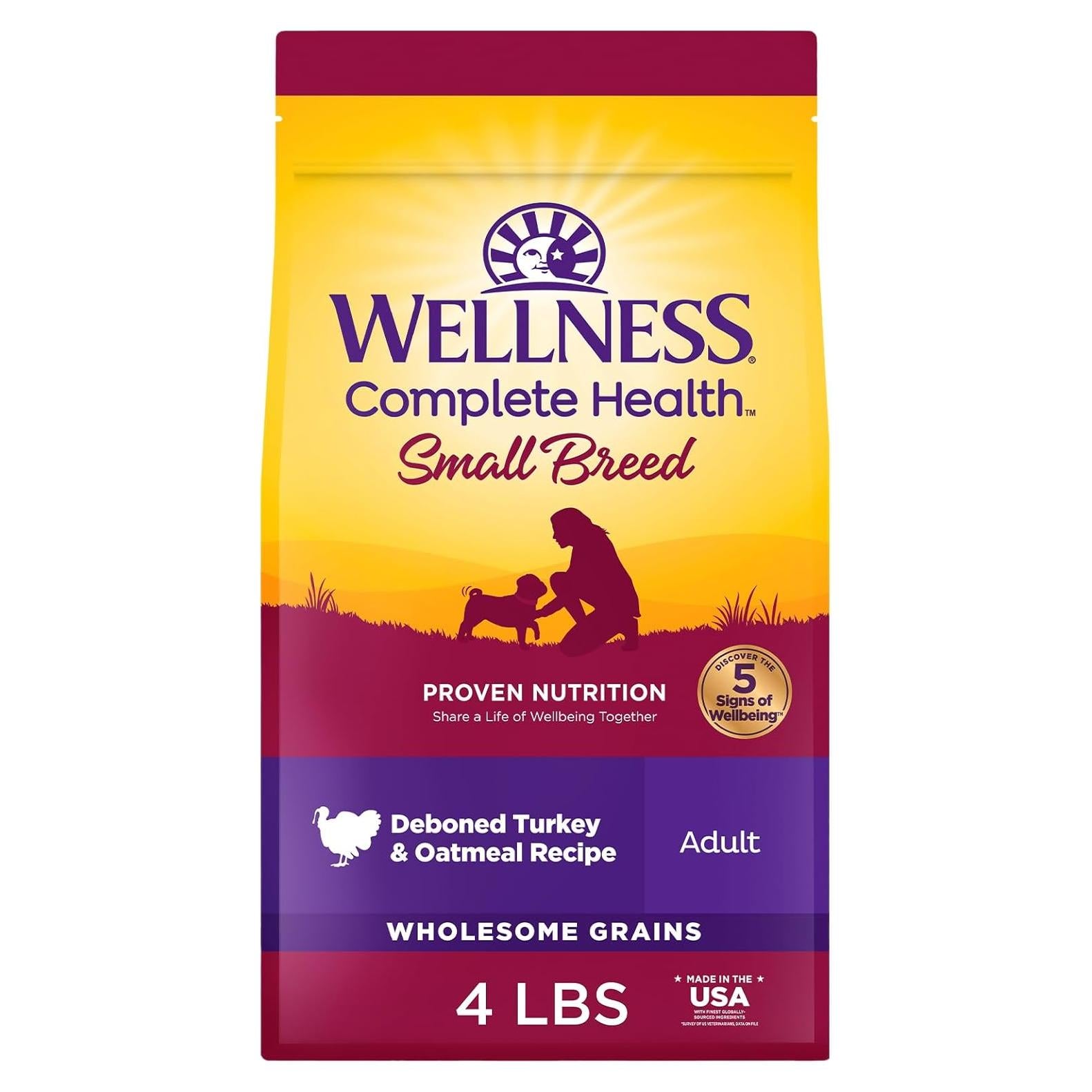 Comida Seca para Perros Wellness 4 Libras Pavo y Avena