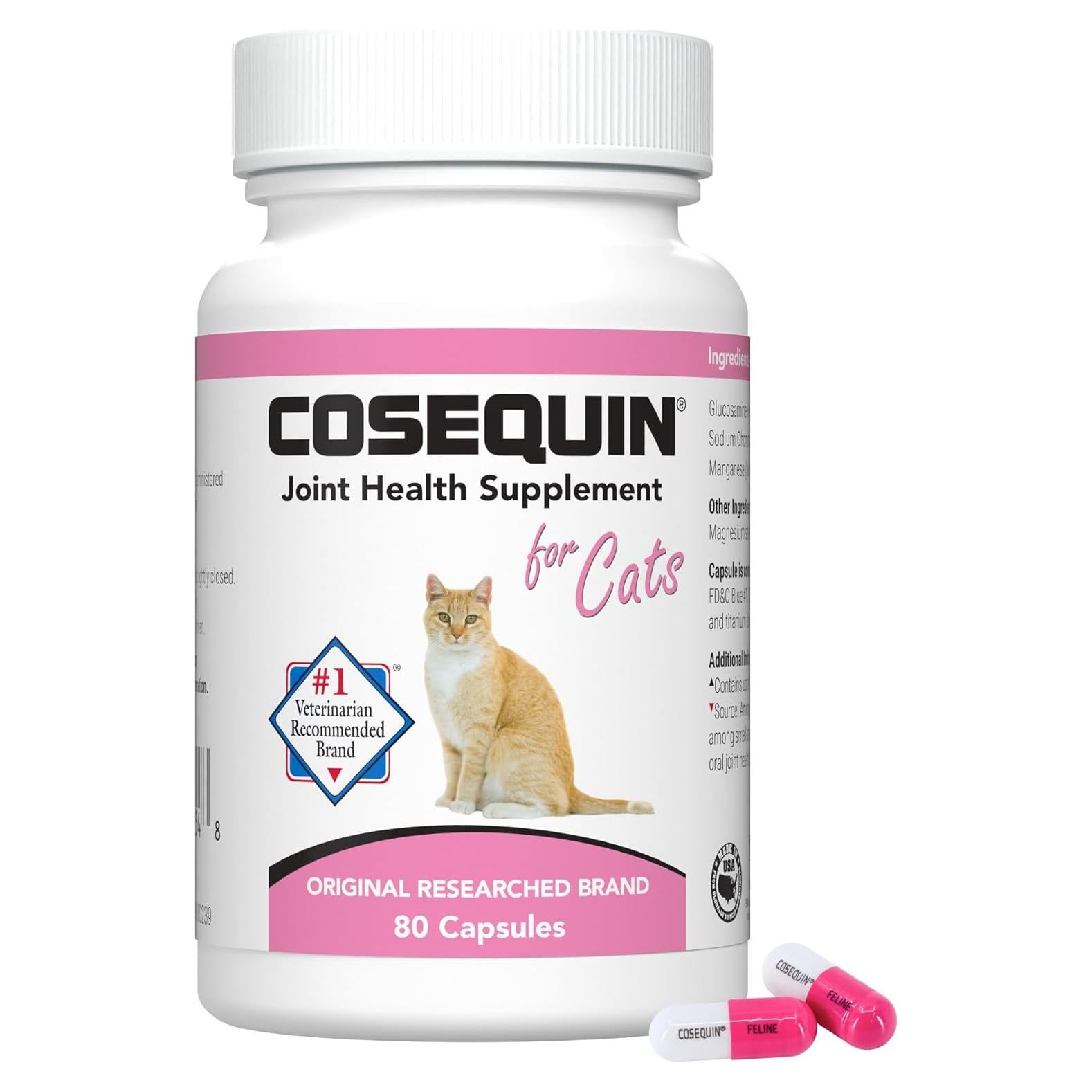 Suplemento Articular Cosequin para Gatos Nutramax 80 Cápsulas