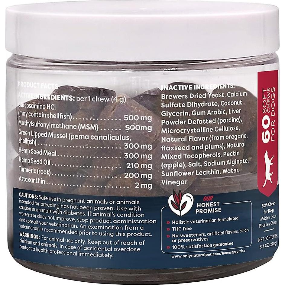 Suplemento de Cánamo para Perros Solo Natural 60 Galletas