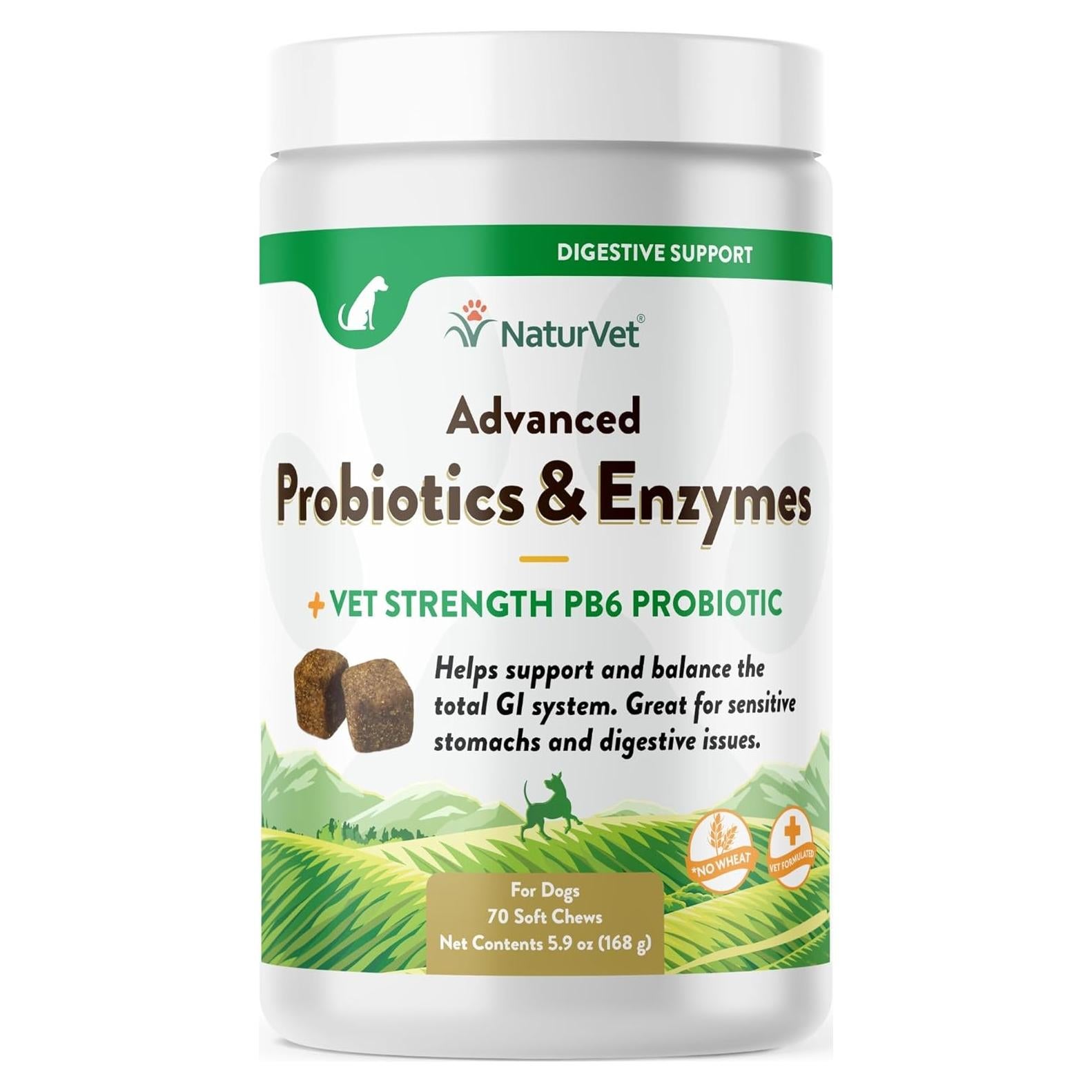 Suplemento Probioticos y Enzimas NaturVet 70 Golosinas