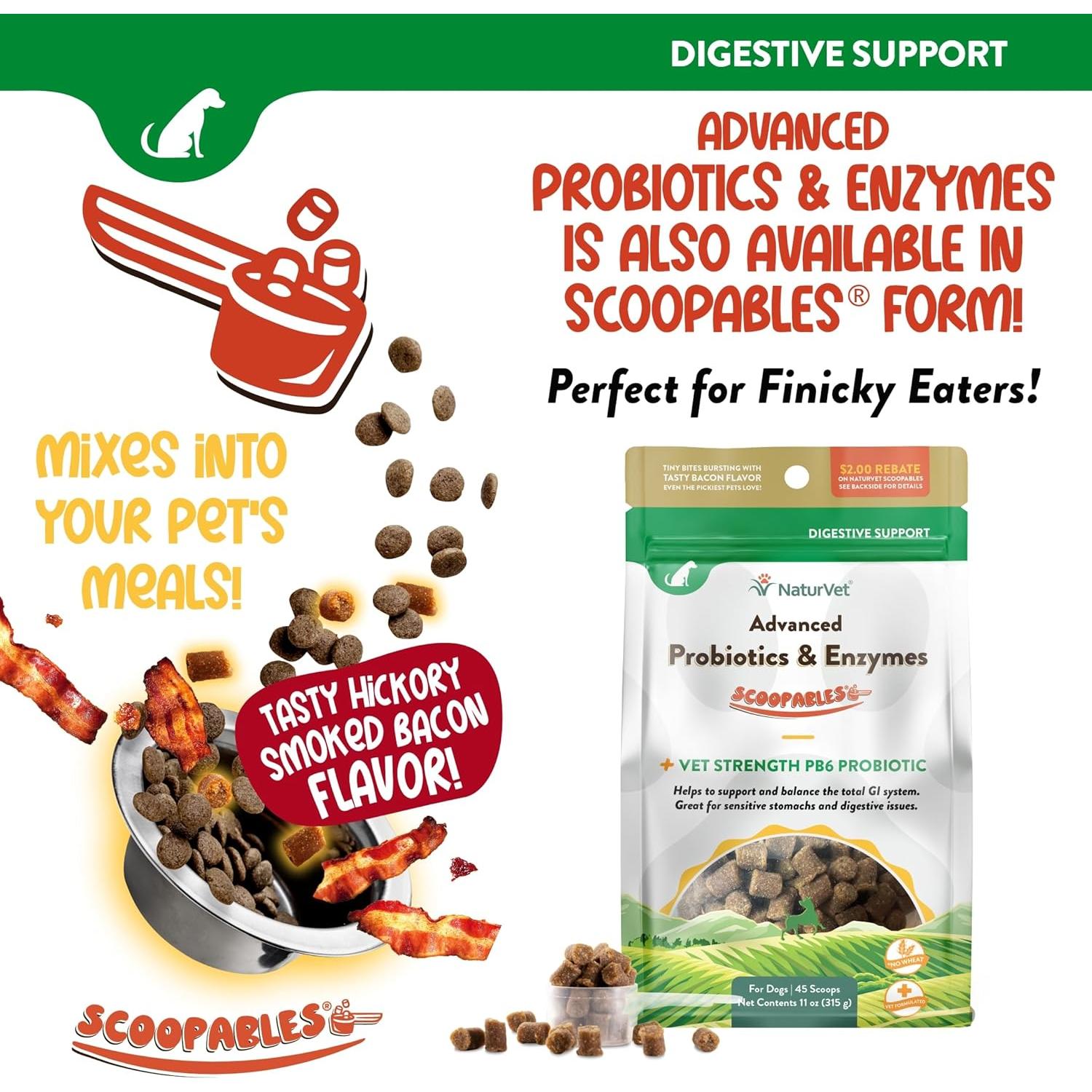 Suplemento Probioticos y Enzimas NaturVet 70 Golosinas