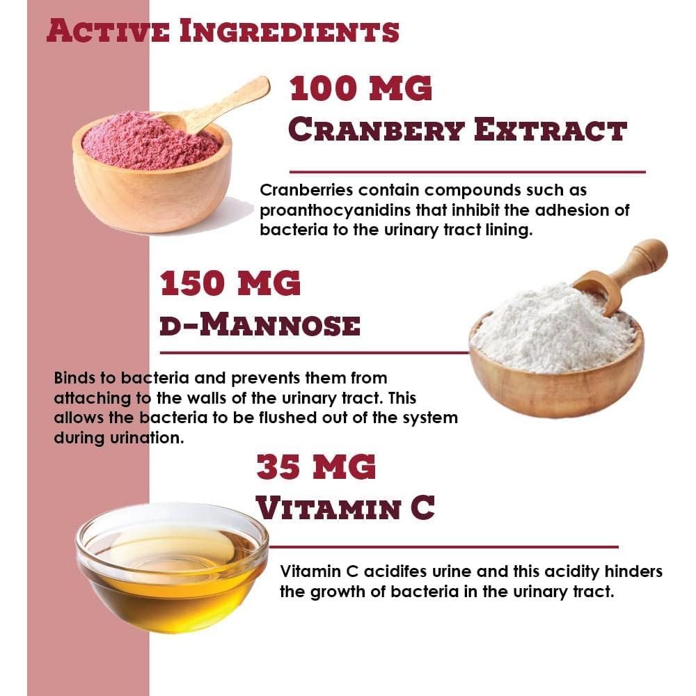 Suplemento D-Mannosa Arándano 120 Masticables para Gatos y Perros