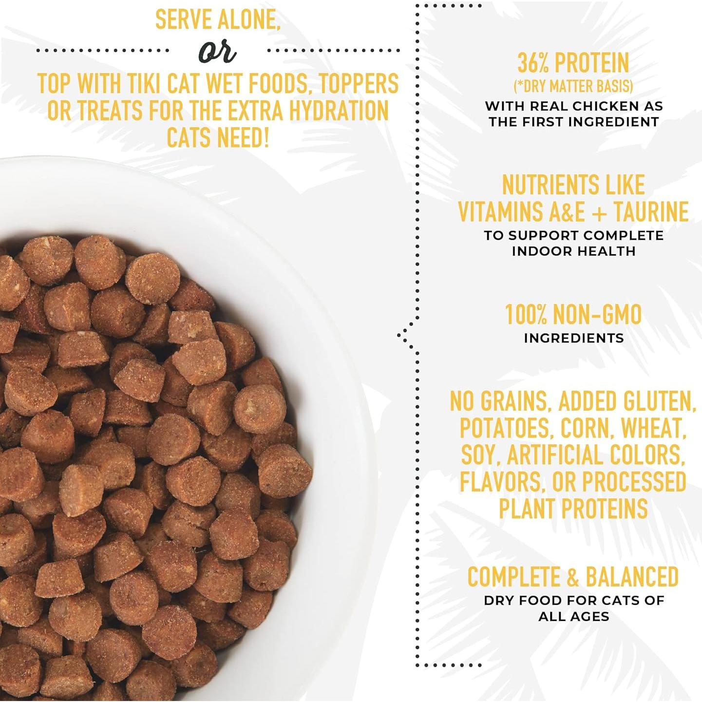 Tiki Cat Comida Seca para Gatos Pollo y Pavo 2,72 kg