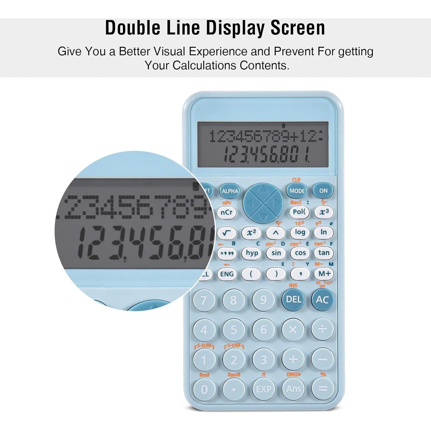 Calculadora Científica EooCoo ECSC01-BL 12 Dígitos 2 Líneas