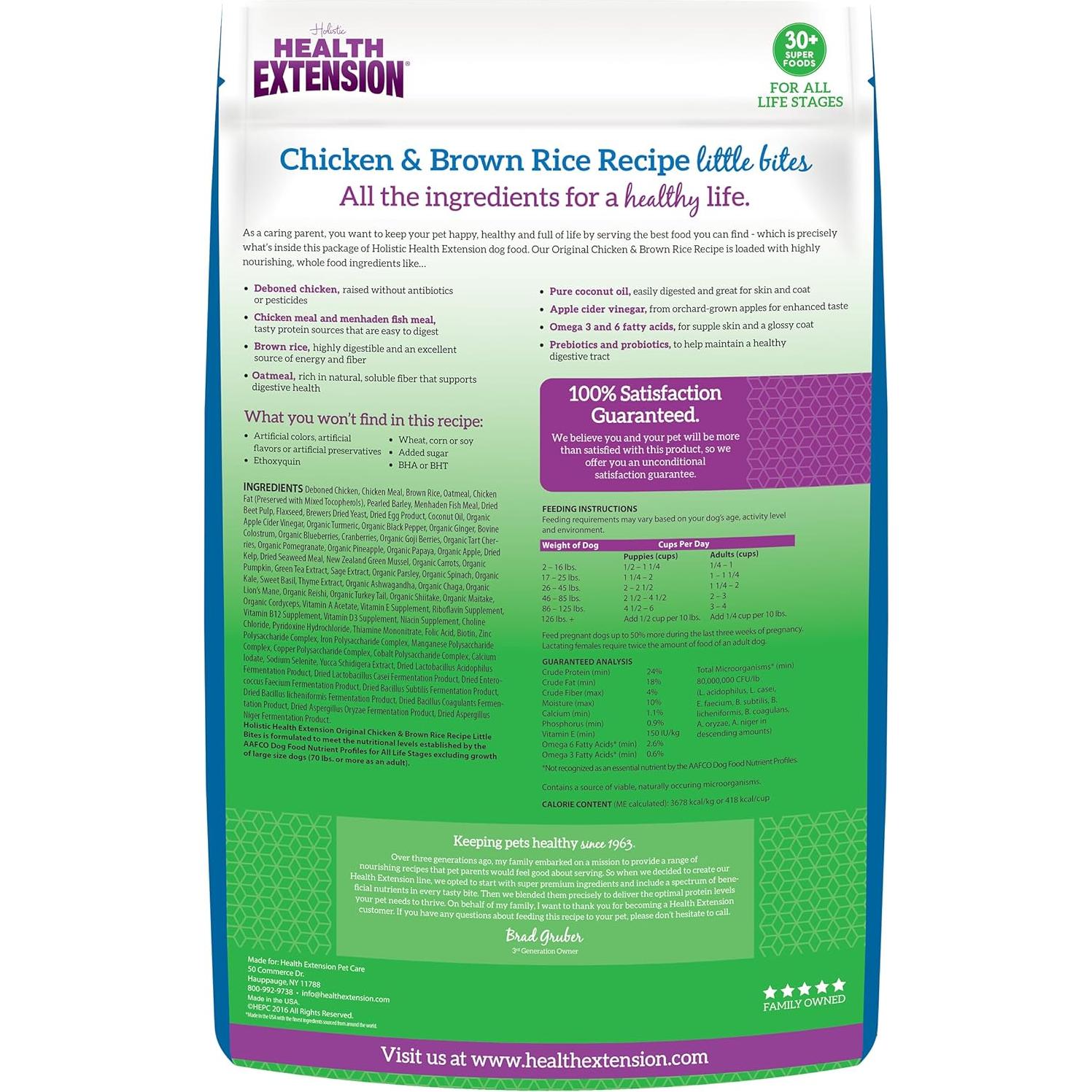 Comida Seca para Perros Health Extension Pollo y Arroz 4.5kg