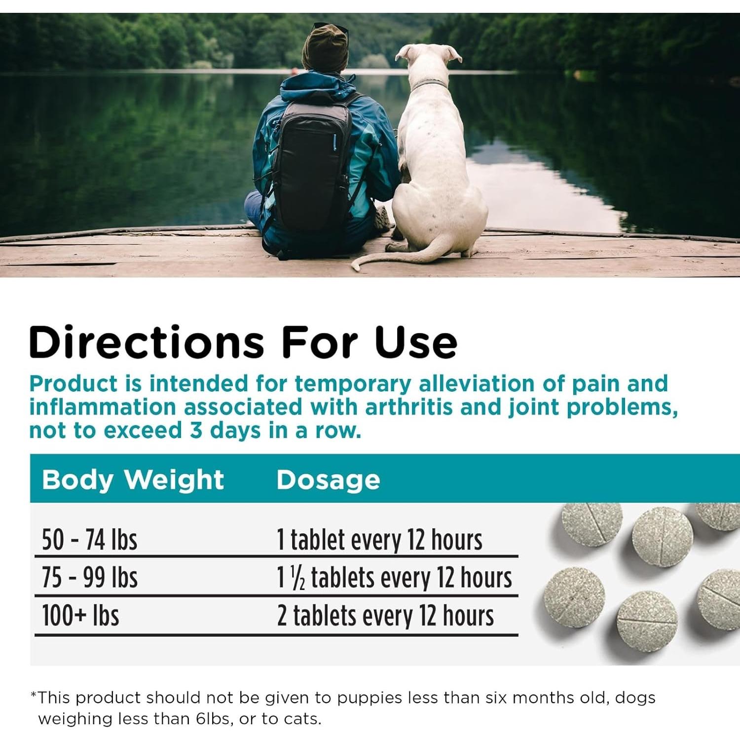 Aspirina Nutri-Vet 300mg para Perros Grandes - 75 Tabletas