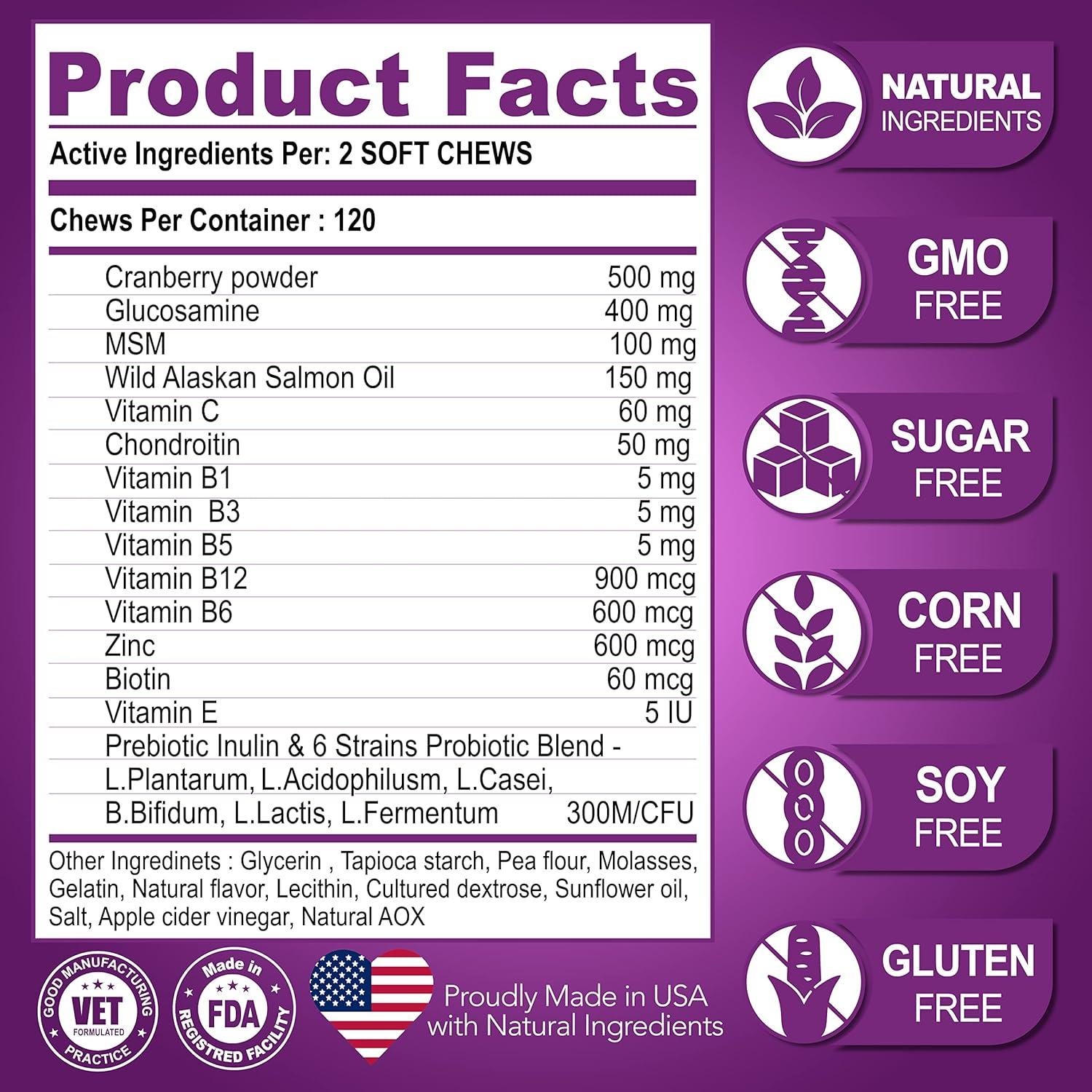 Multivitamina Masticable para Perros Vet Promise 120 Unidades