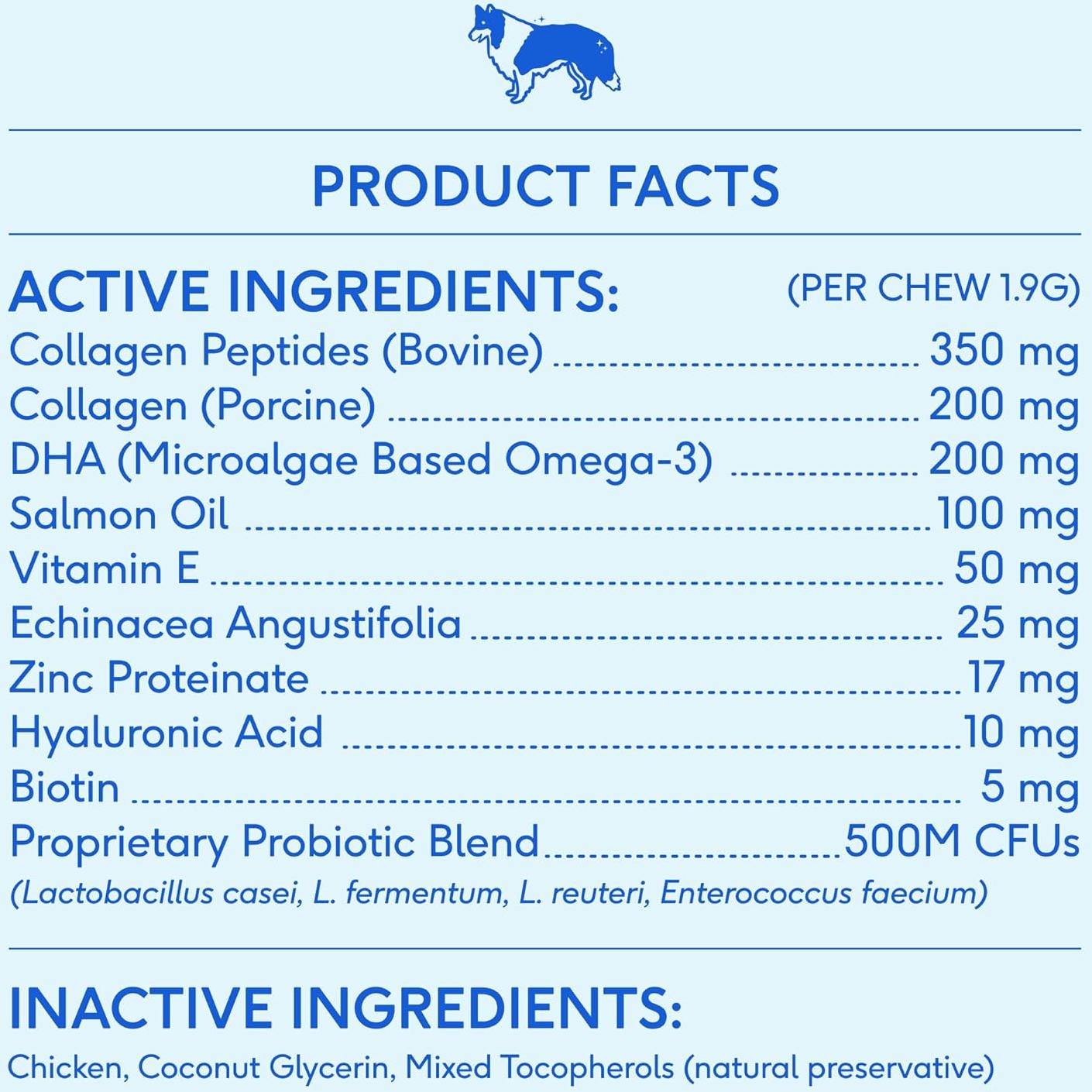 Suplemento para Piel y Pelaje Perros Native Pet 60 Chews