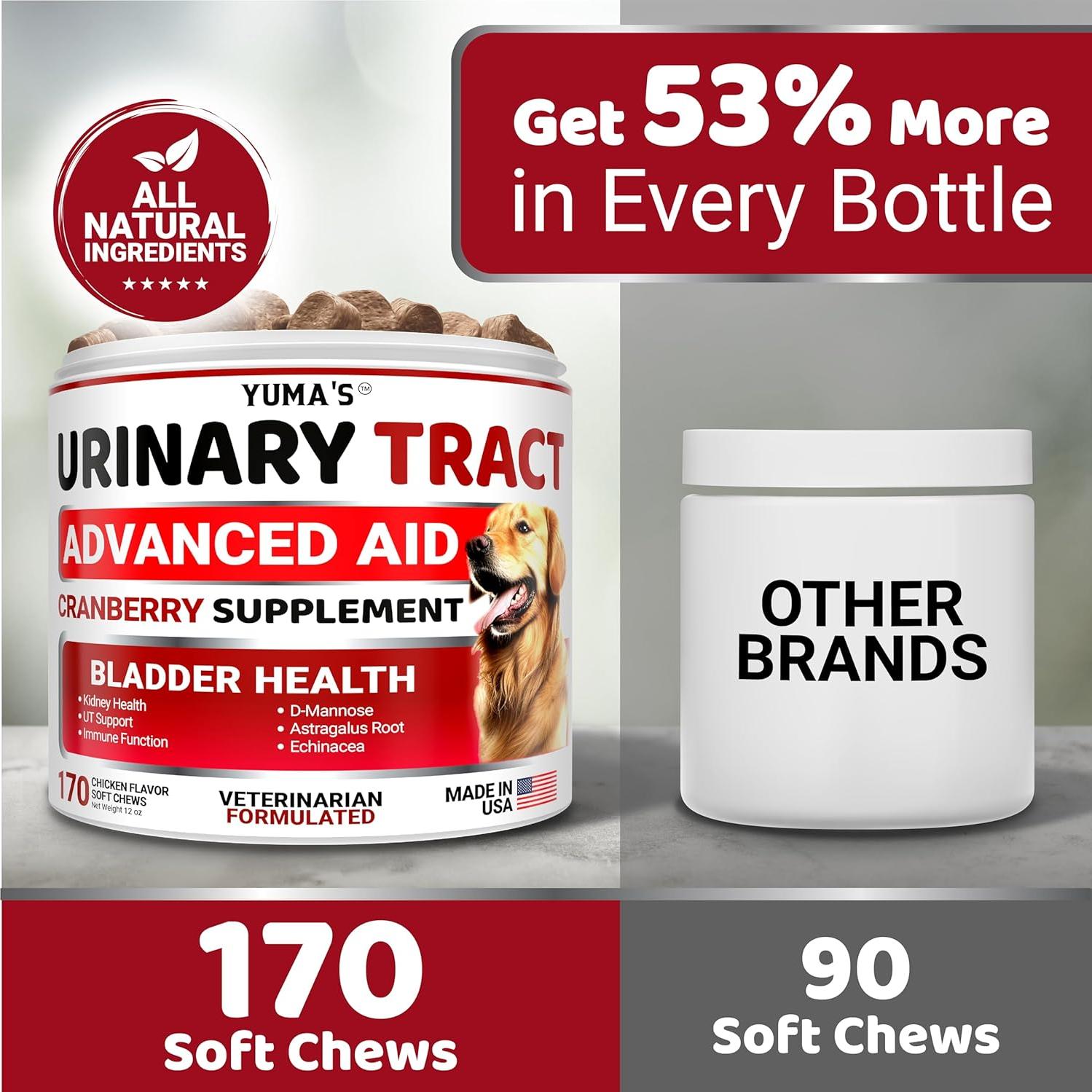 Suplemento Urinario para Perros YUMA'S 170 Golosinas