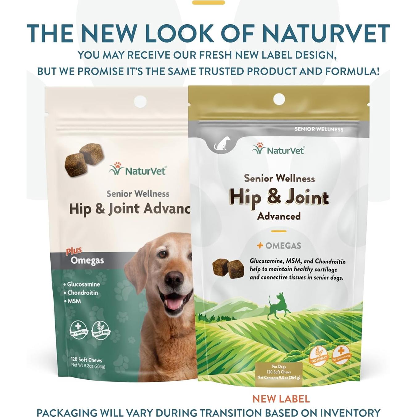 NaturVet Suplemento Articulaciones Perro Senior 120 Chews