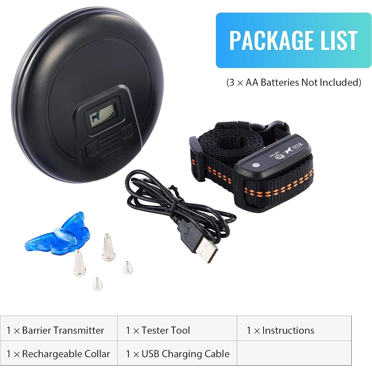 Barrera Inalámbrica para Mascotas CO-Z HT-28 Ajustable 1.2-2.6m