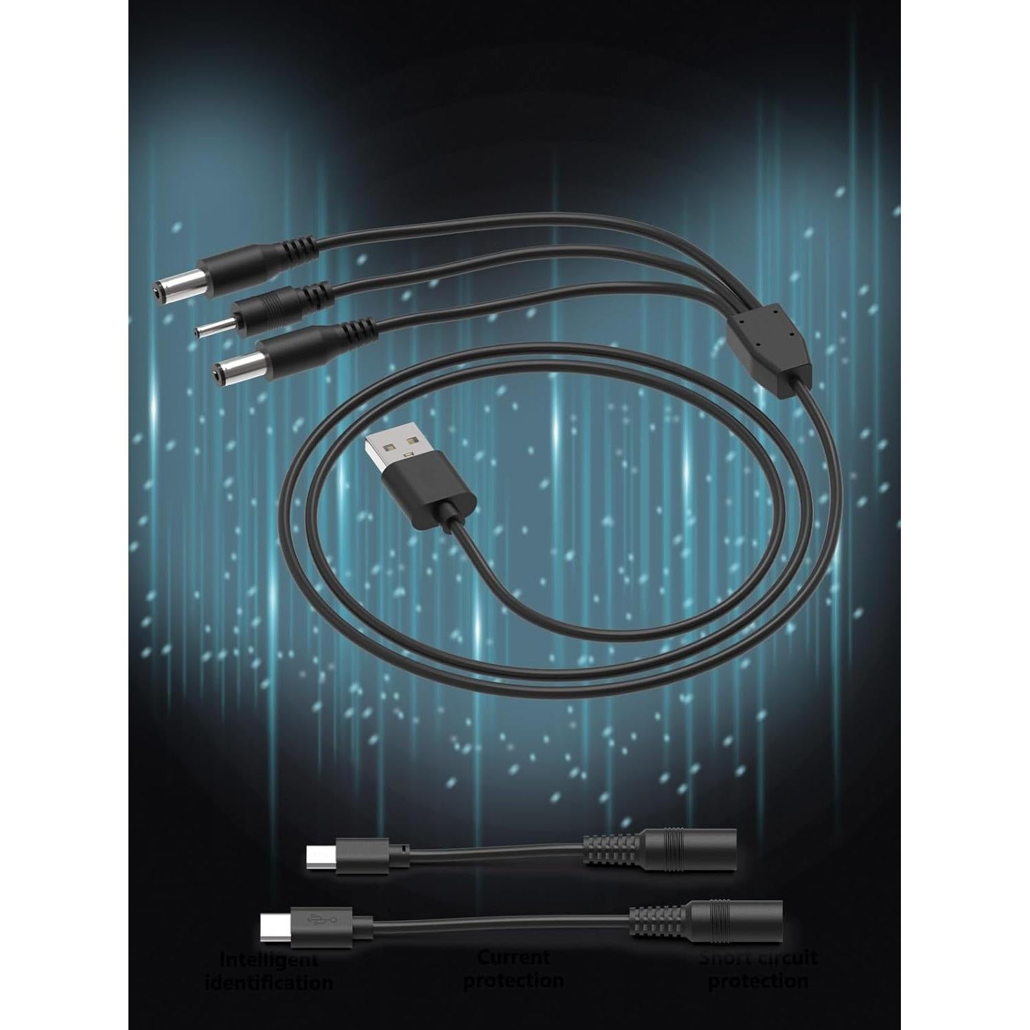 Cargador USB 5-en-1 para Collares de Entrenamiento de Perros