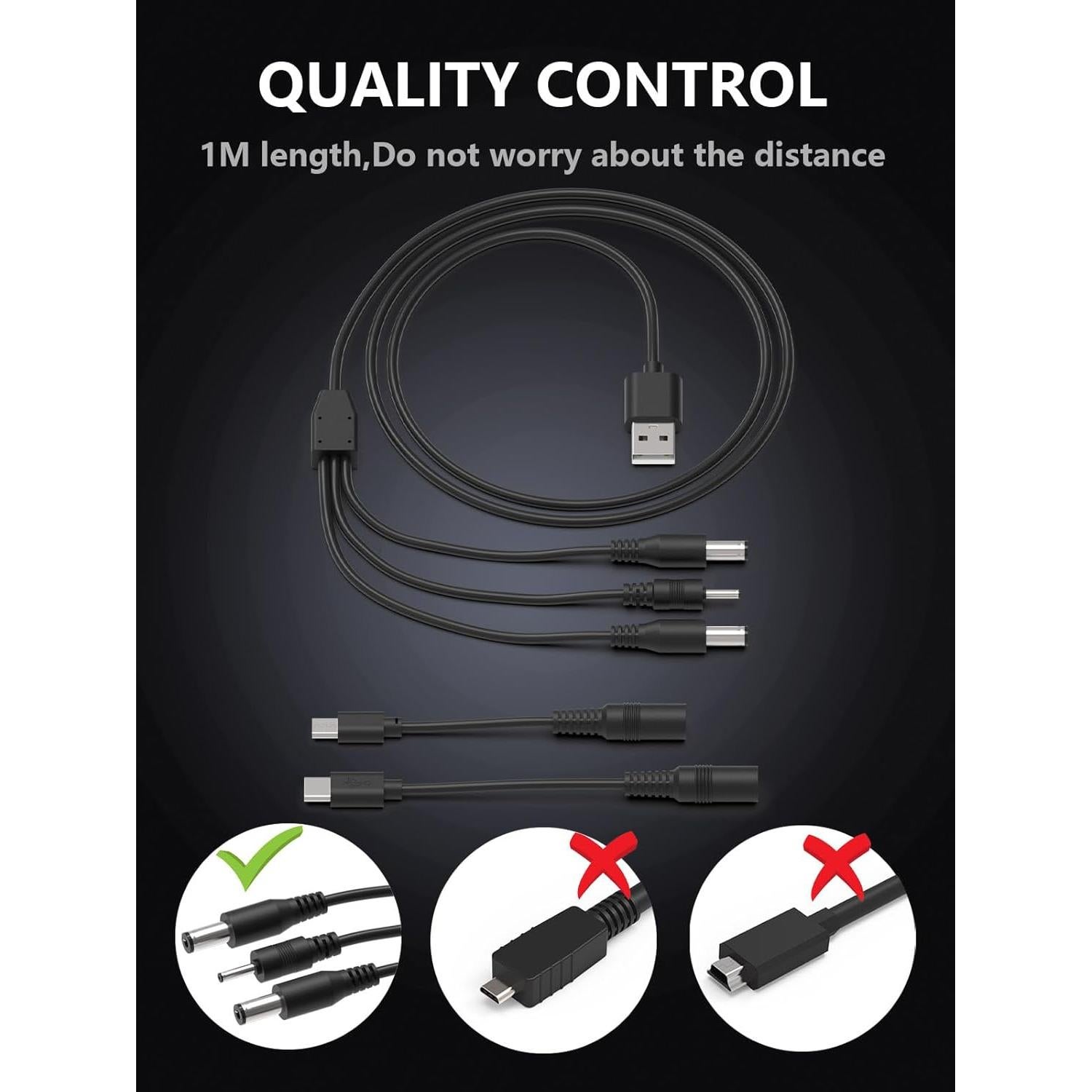 Cargador USB 5-en-1 para Collares de Entrenamiento de Perros