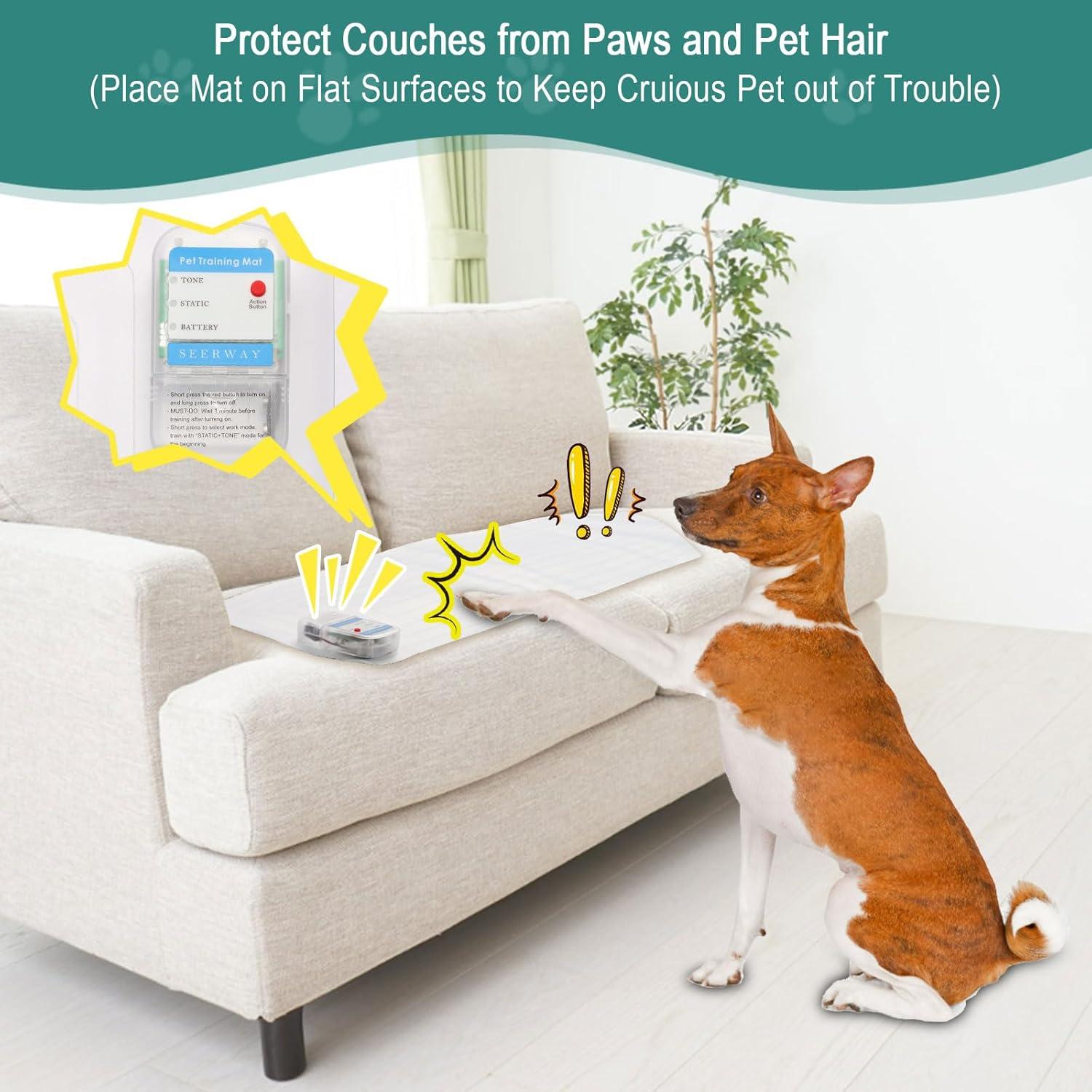 Alfombra de Choque para Mascotas SEERWAY 152x30 cm 3 Modos