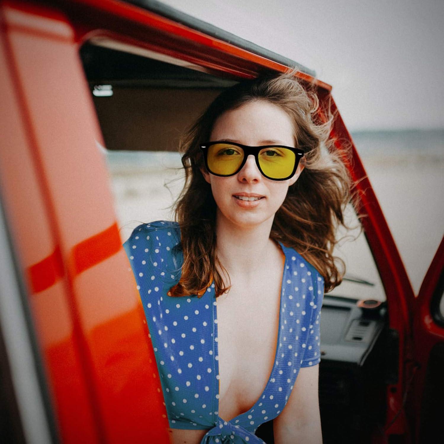 Gafas de sol Joopin UV400 cuadradas para conducir de noche