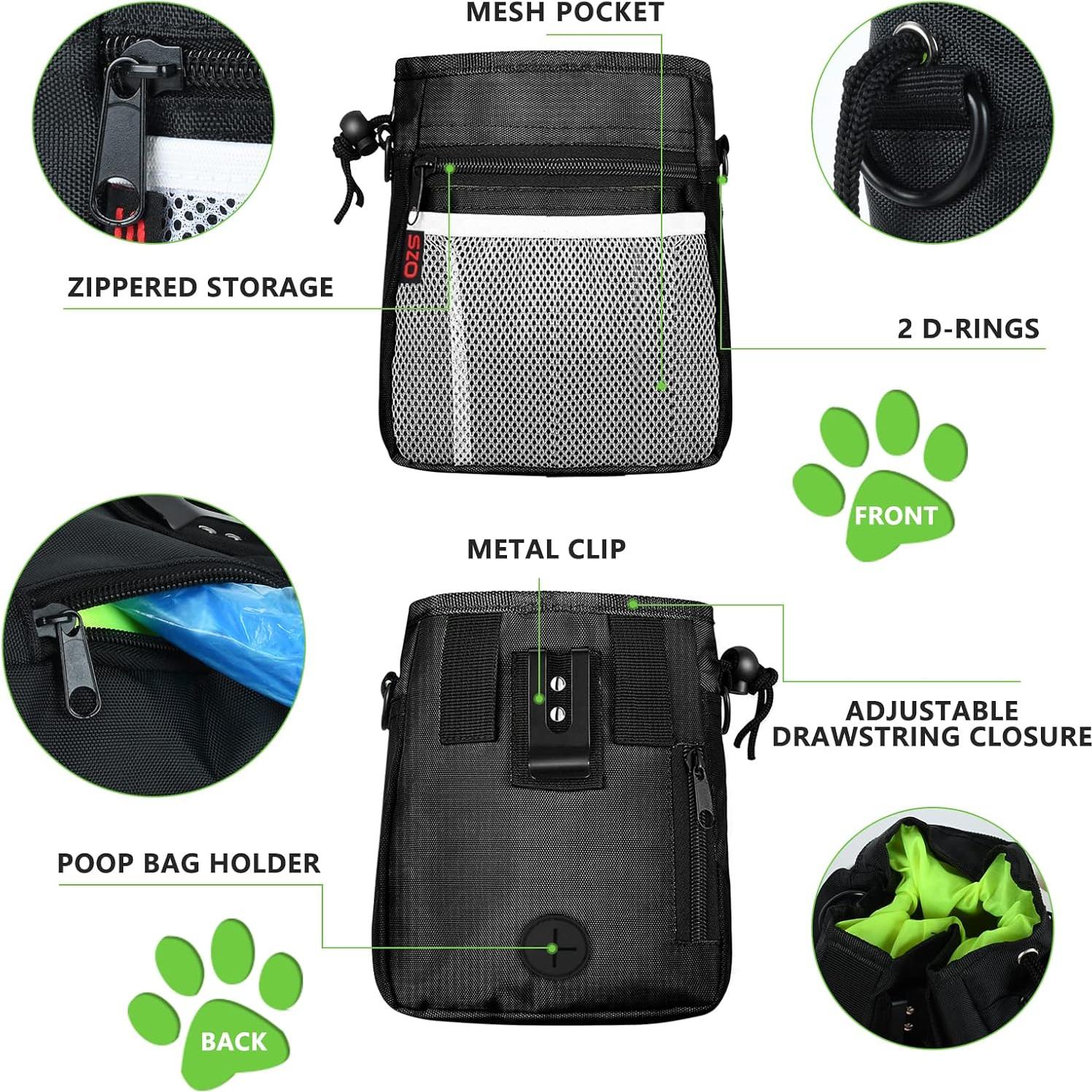 Bolsa de Golosinas para Perros SZO - Negra, Entrenamiento