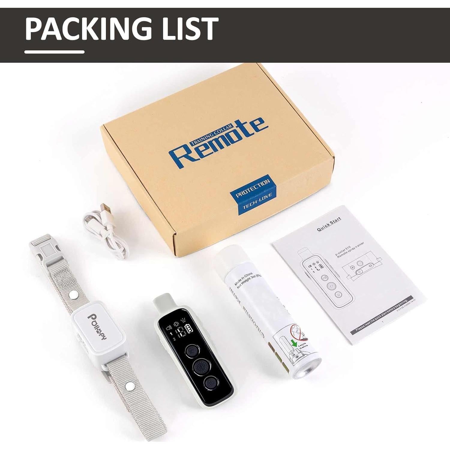 Collar de perro POIIOPY P-510 citronela control remoto