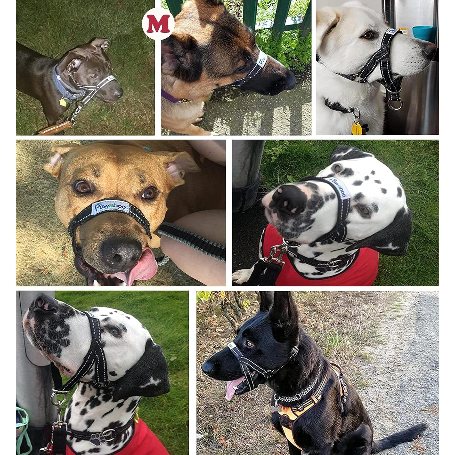 Arnés para Perros Pawaboo Ajustable Reflectante Talla M Negro