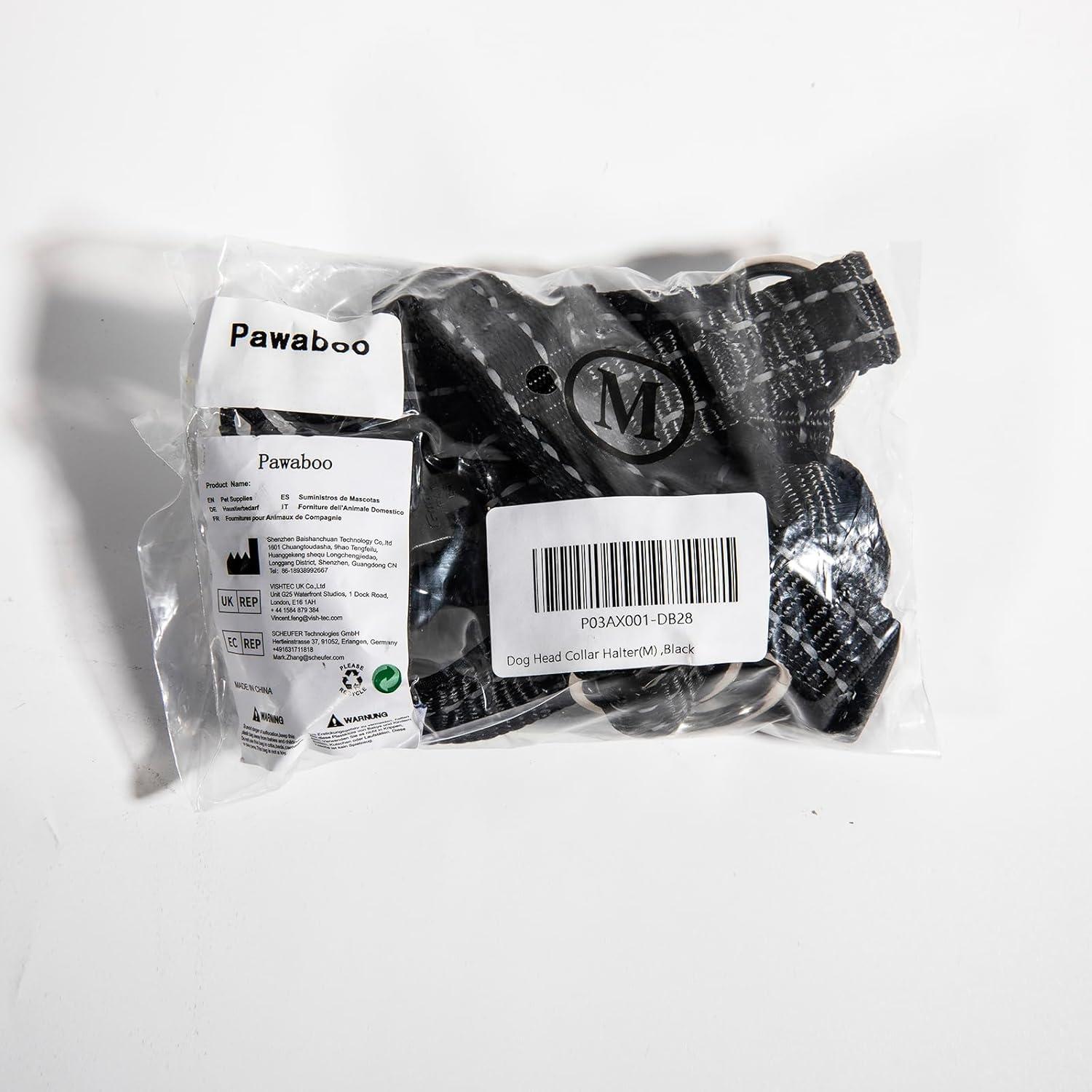 Arnés para Perros Pawaboo Ajustable Reflectante Talla M Negro