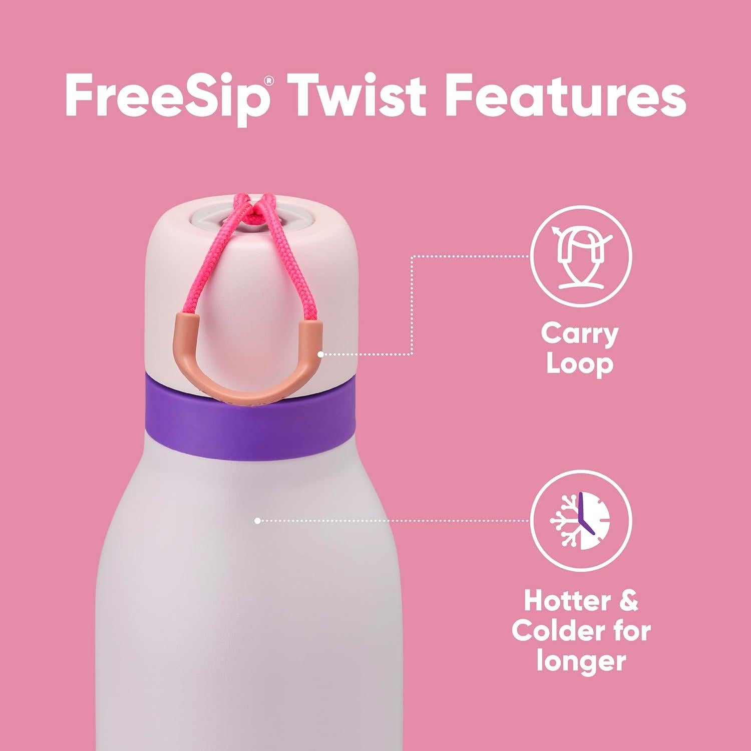 Botella de Agua Owala FreeSip Twist 0.71L Aislada Rosa/Púrpura