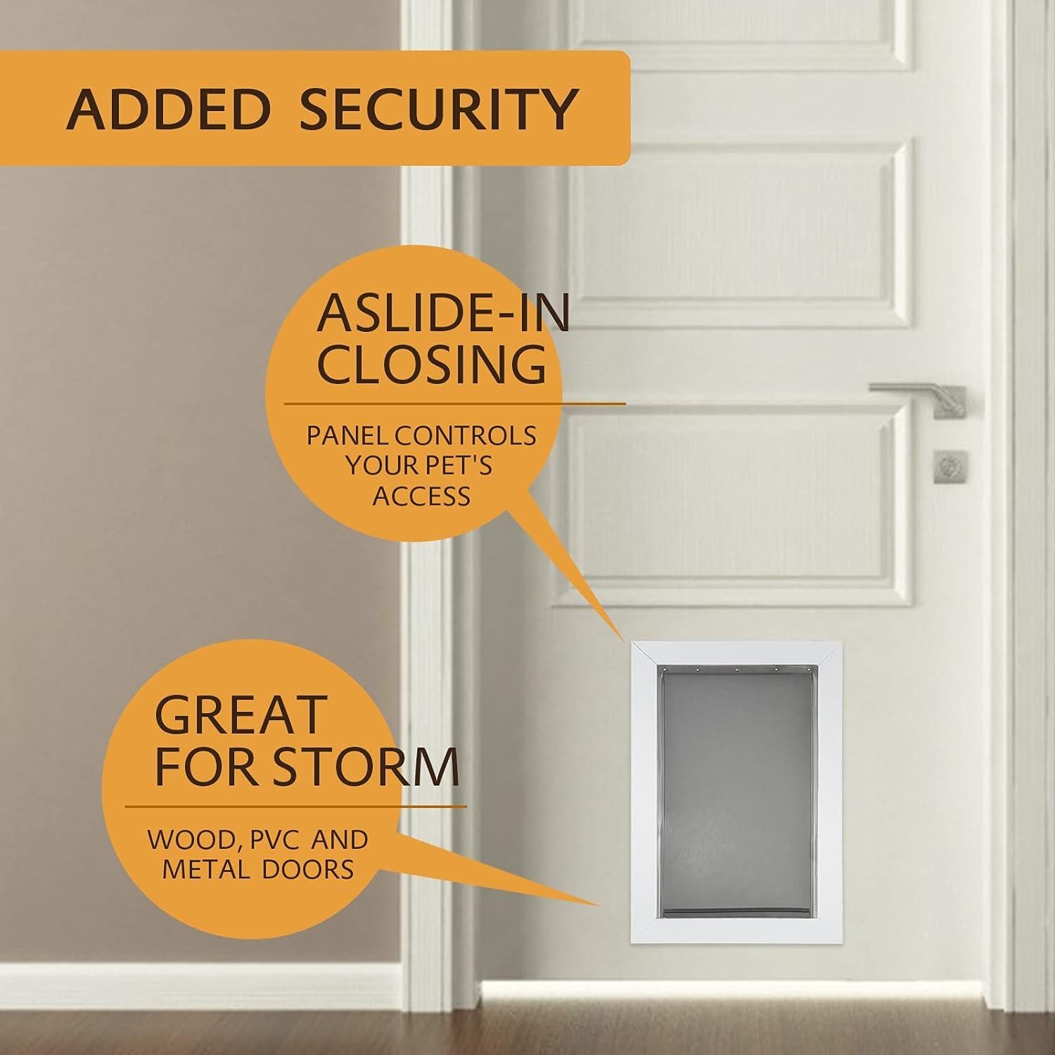 Aleta de Puerta para Mascotas AMZOO Grande 42,86x25,72cm